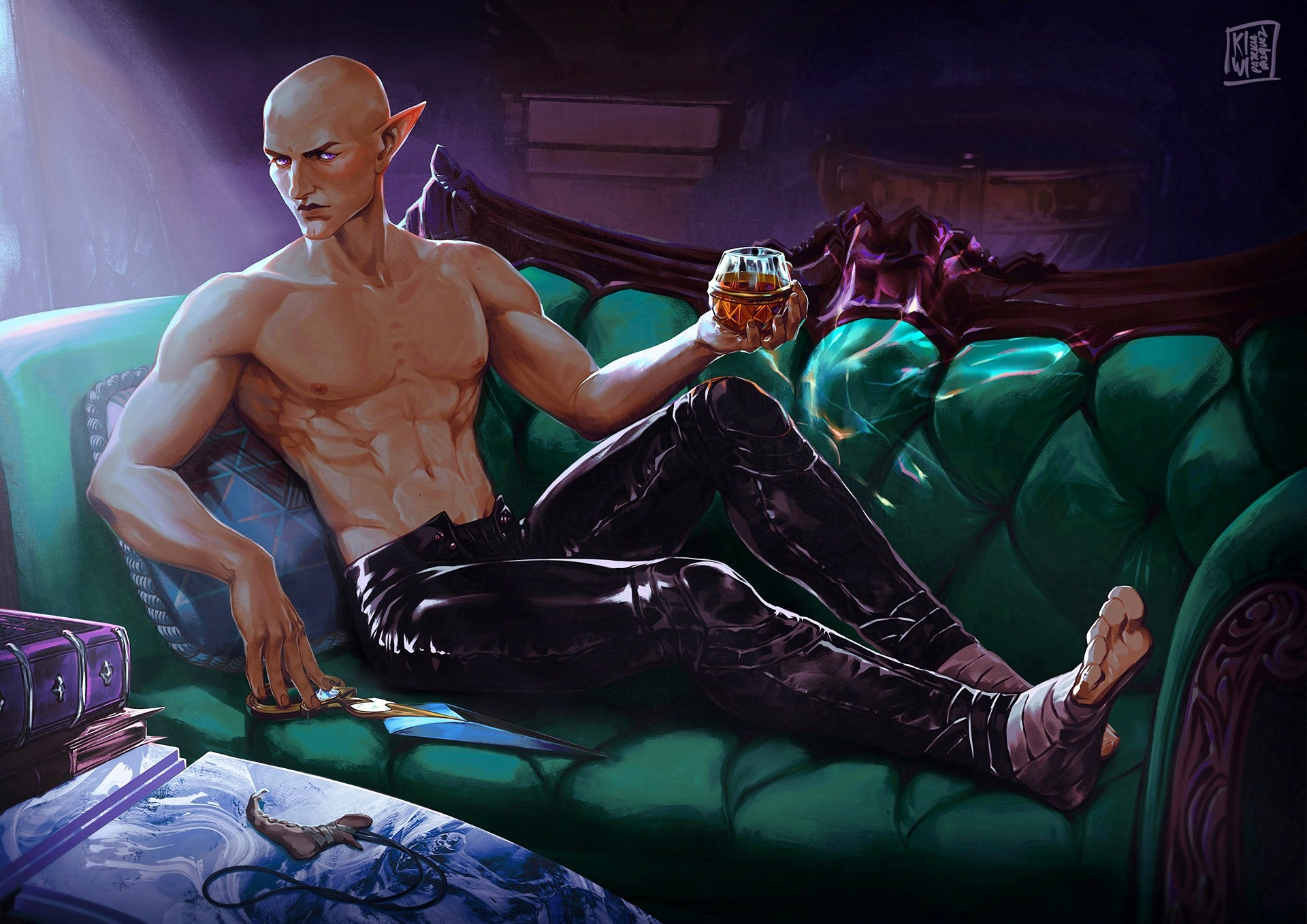 Solas from dragon age shirtless