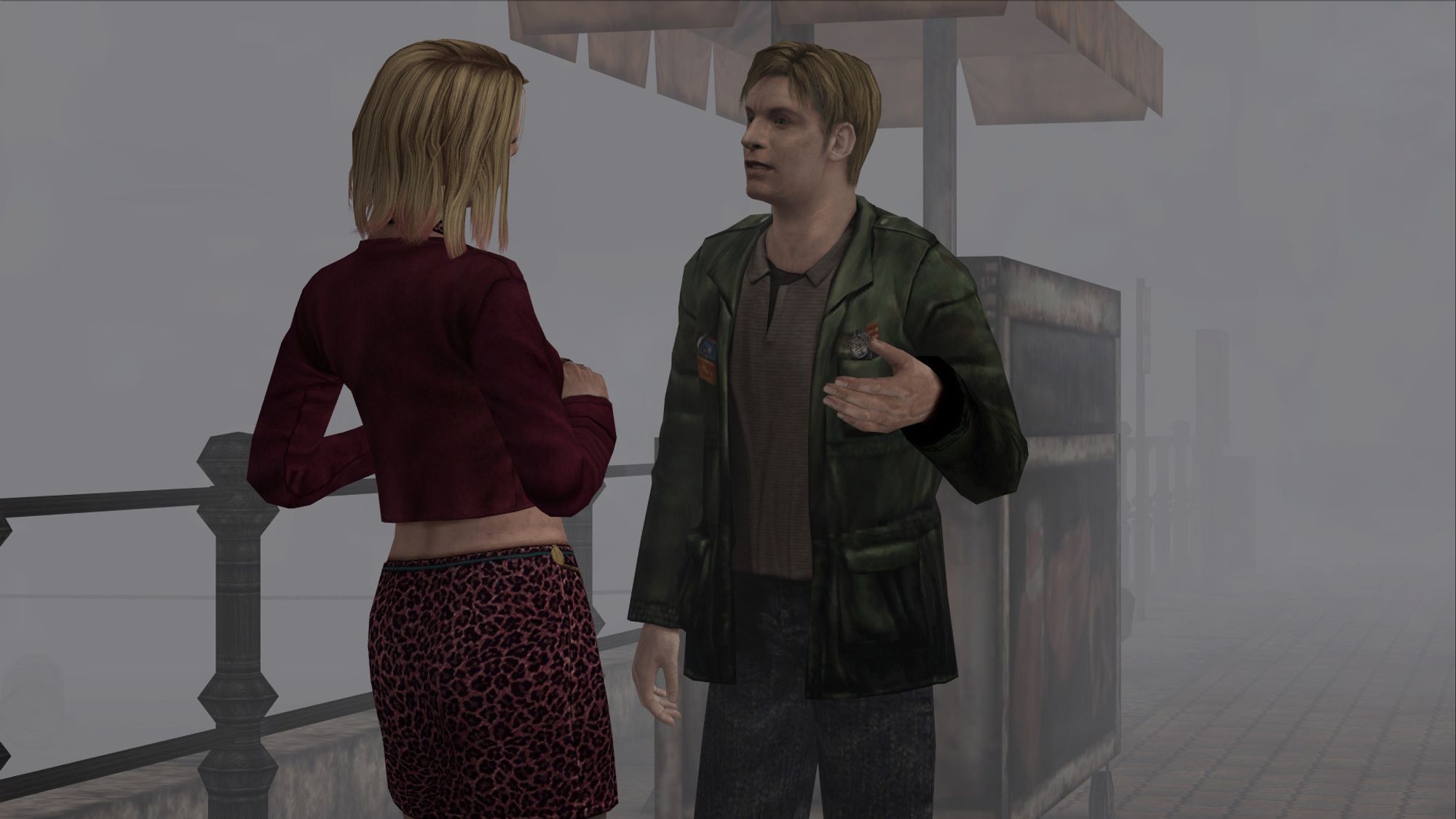 Screenshot Silent Hill 2, James Sunderland talks to Maria