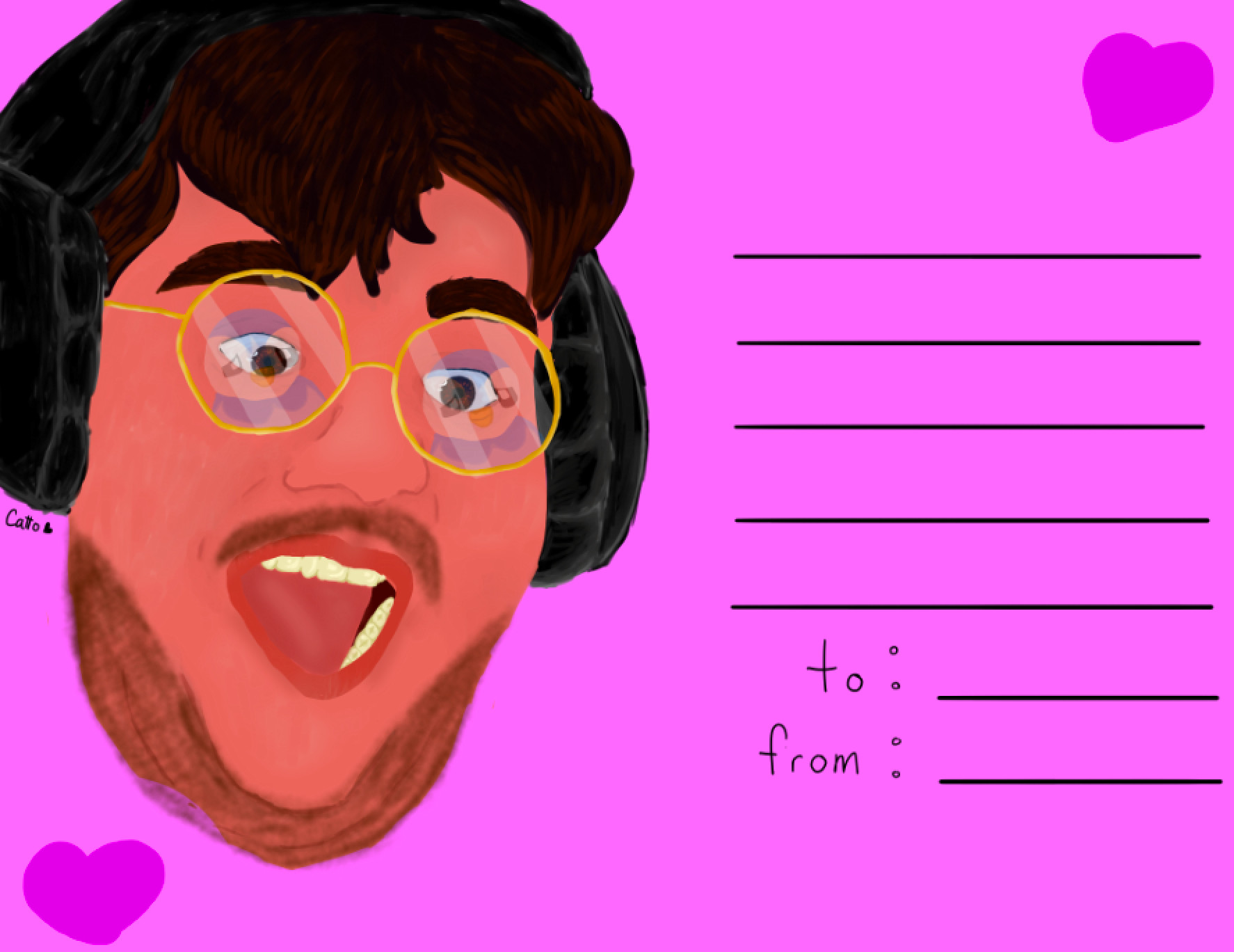 Valentine's day card featuring BigUkena