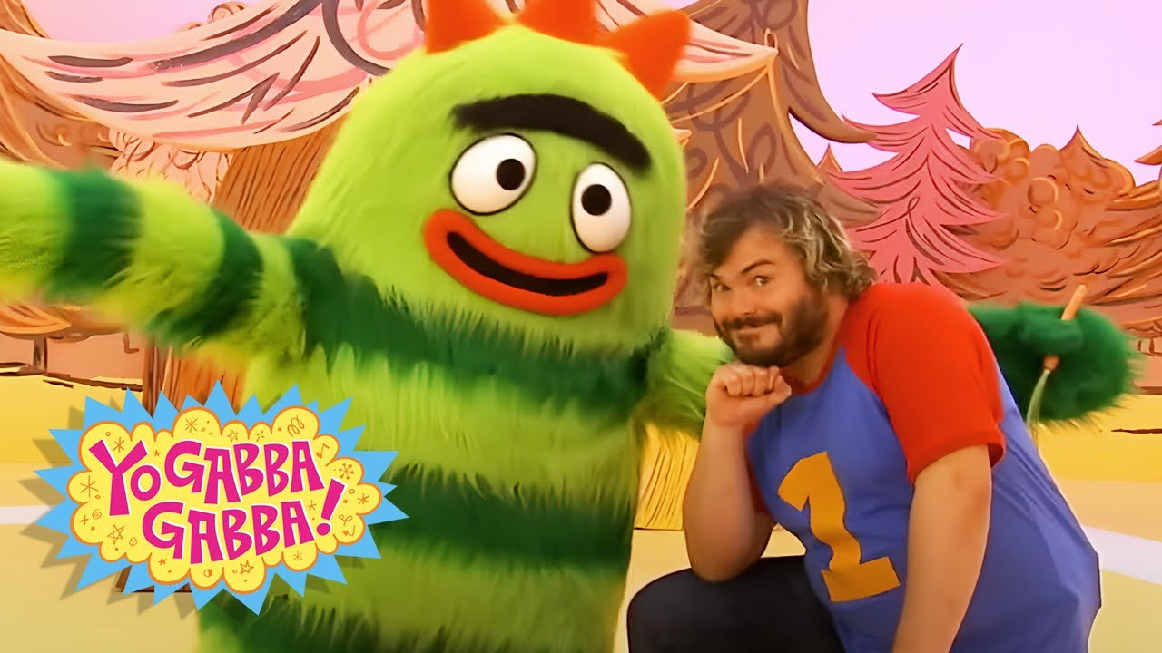 Jack Black (and Brobee) in a still from Yo Gabba Gabba