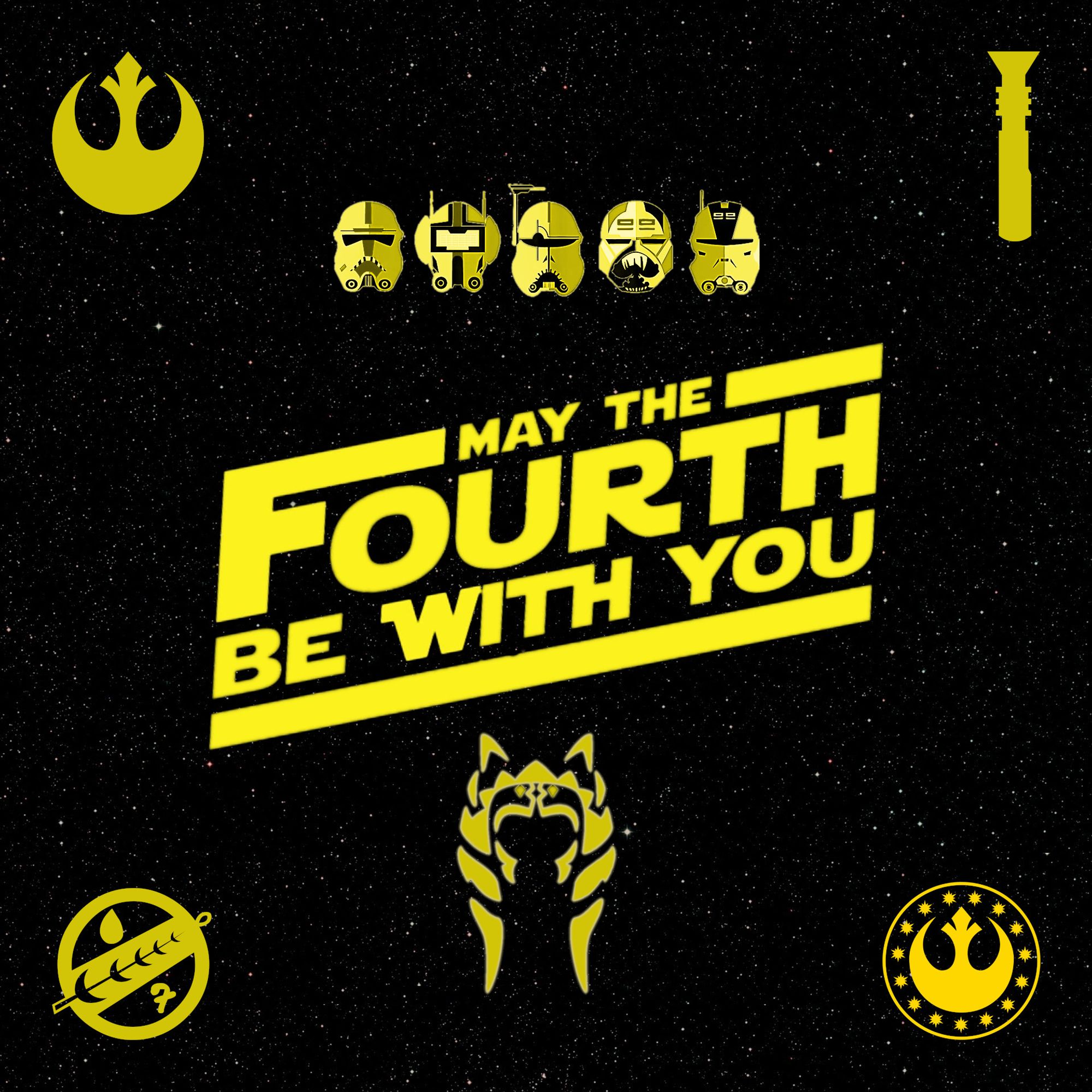 Sobre un fondo estrellados vemos el lema «May The Force Be With Your» («Que la fuerza te acompañe»), en las esquinas de vemos el emblema de la Rebelión, un sable de luz, el emblema de Boba Fett y el emblema de la Nueva República. Sobre el lema vemos los 5 cascos de los integrantes de la Remesa Mala y bajo el lema vemos las marcas que identifican a Ashoka Tano