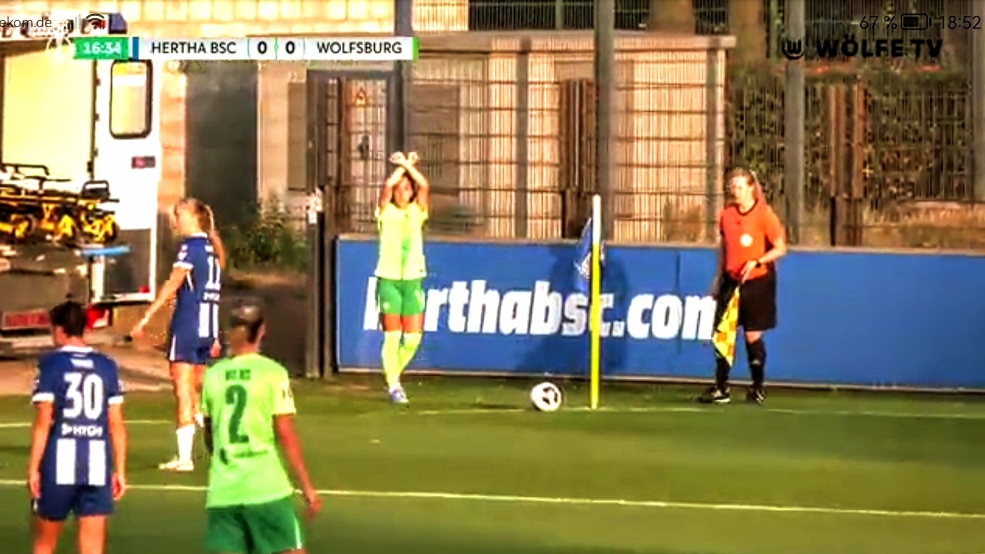 screenshot berlin x wolfsburg frauenfußball