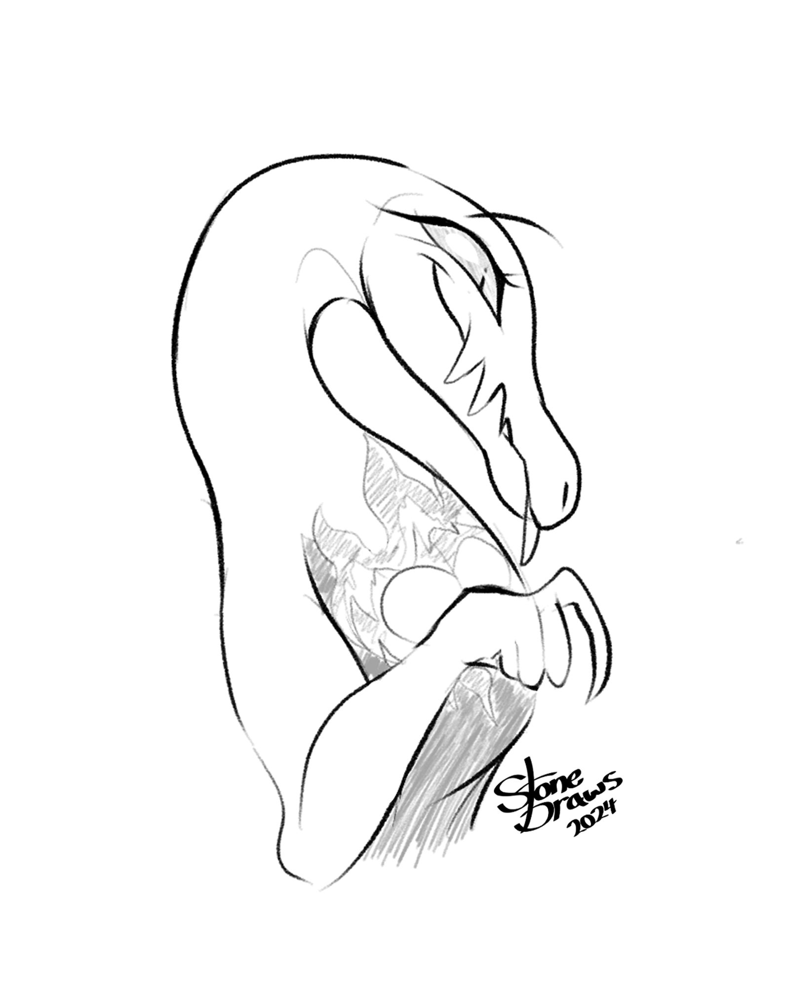 Salazzle bust sketch