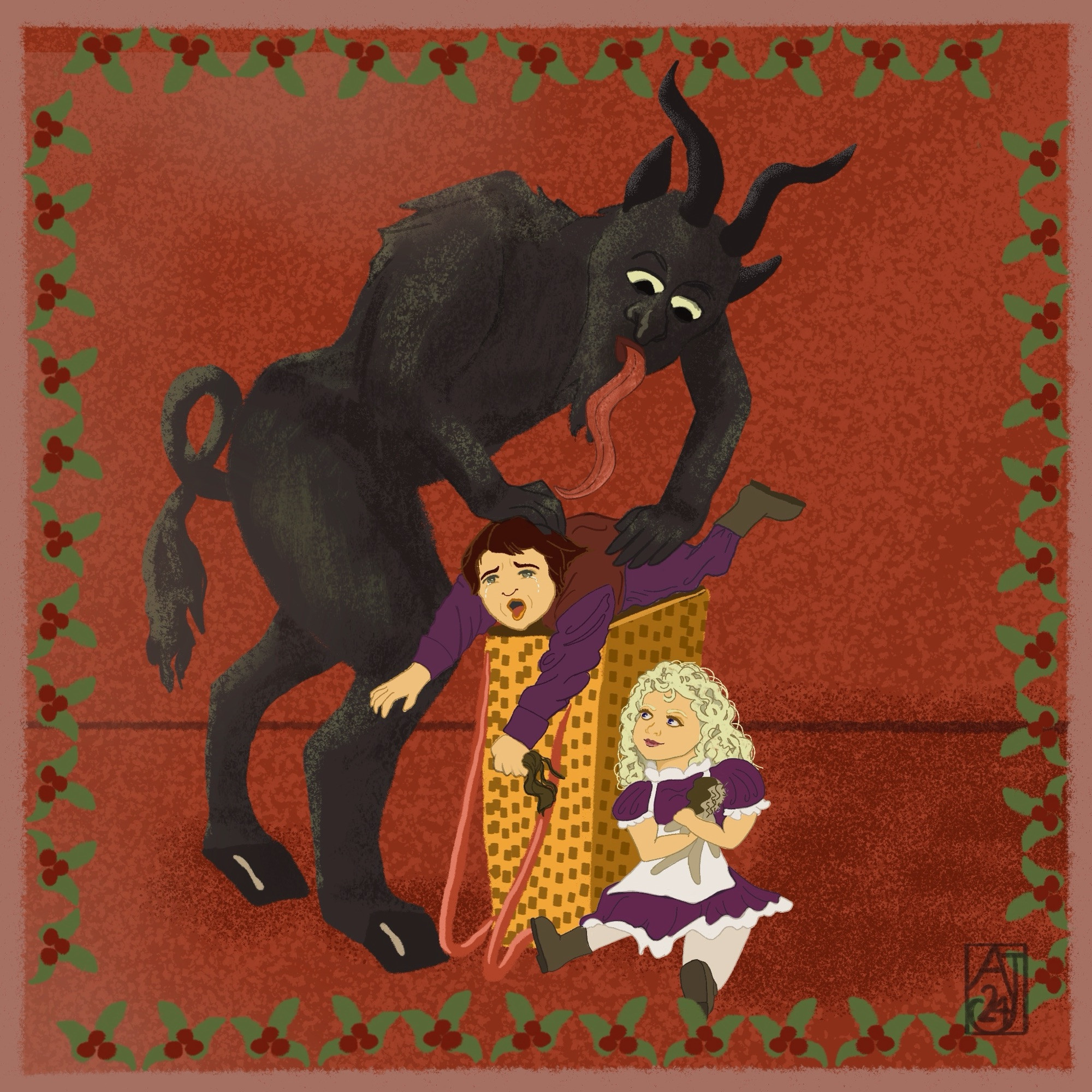 Krampus doling out some instant karma 