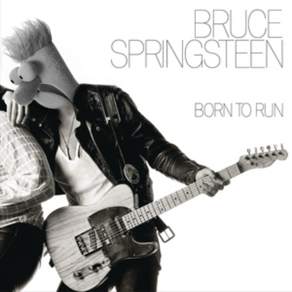 Beaker on the cover of Born to Run by Bruce Springsteen.