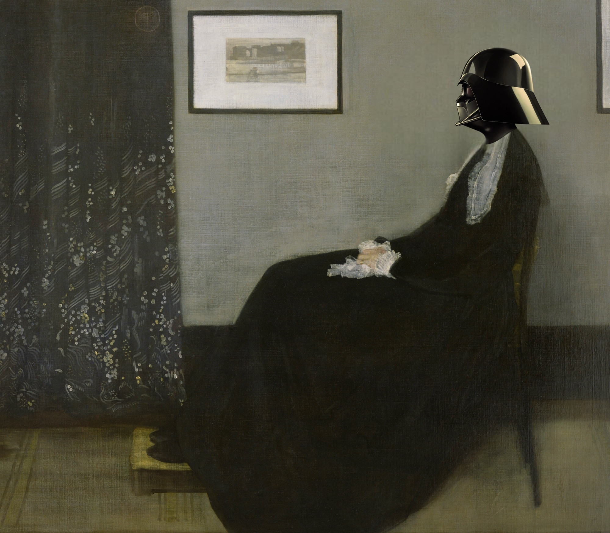 Darth Vader in Whistler’s Mother by James McNeill Whistler.