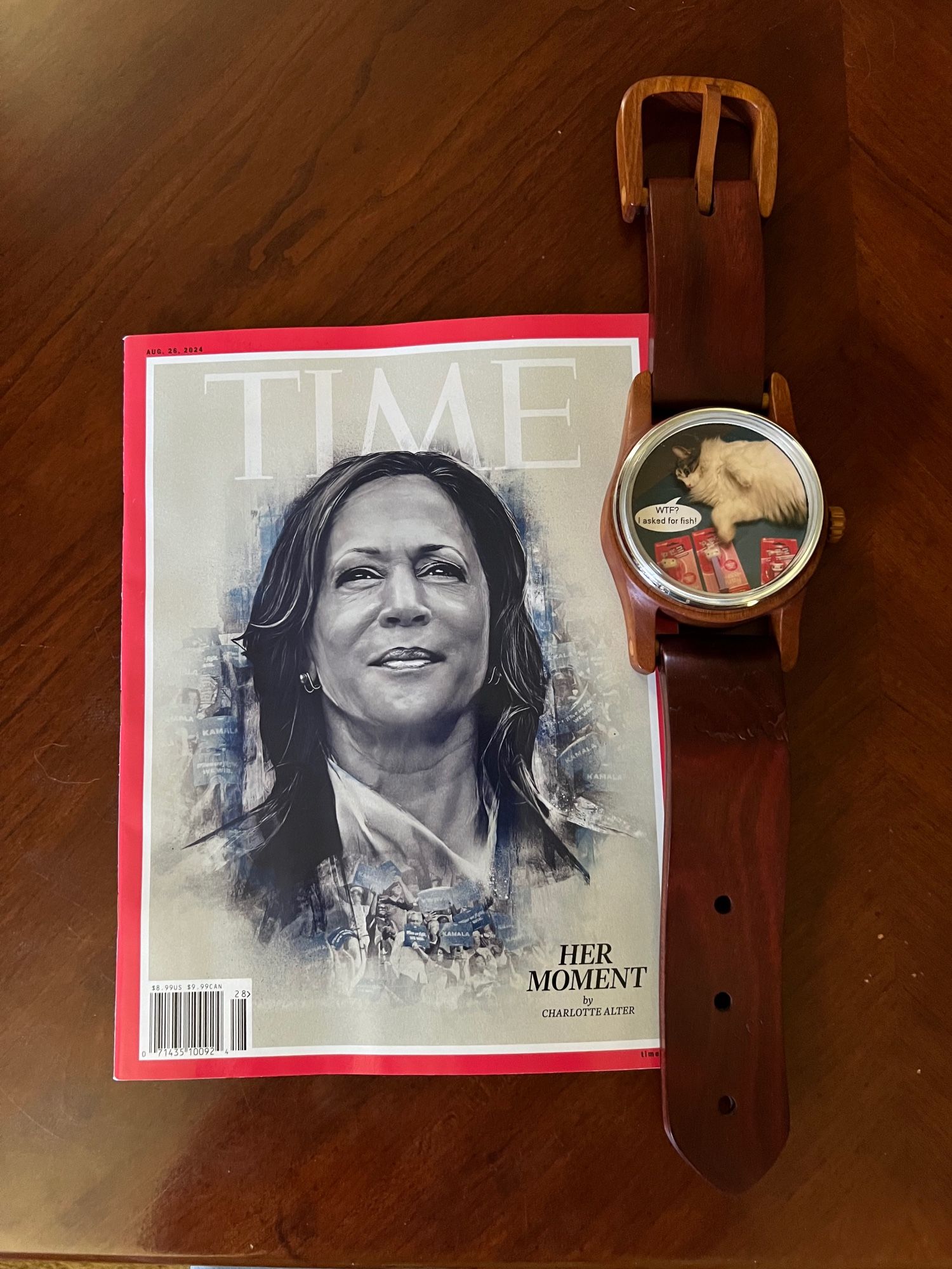 Issue of Time magazine with an artist sketch of our next President Kamala Harris.