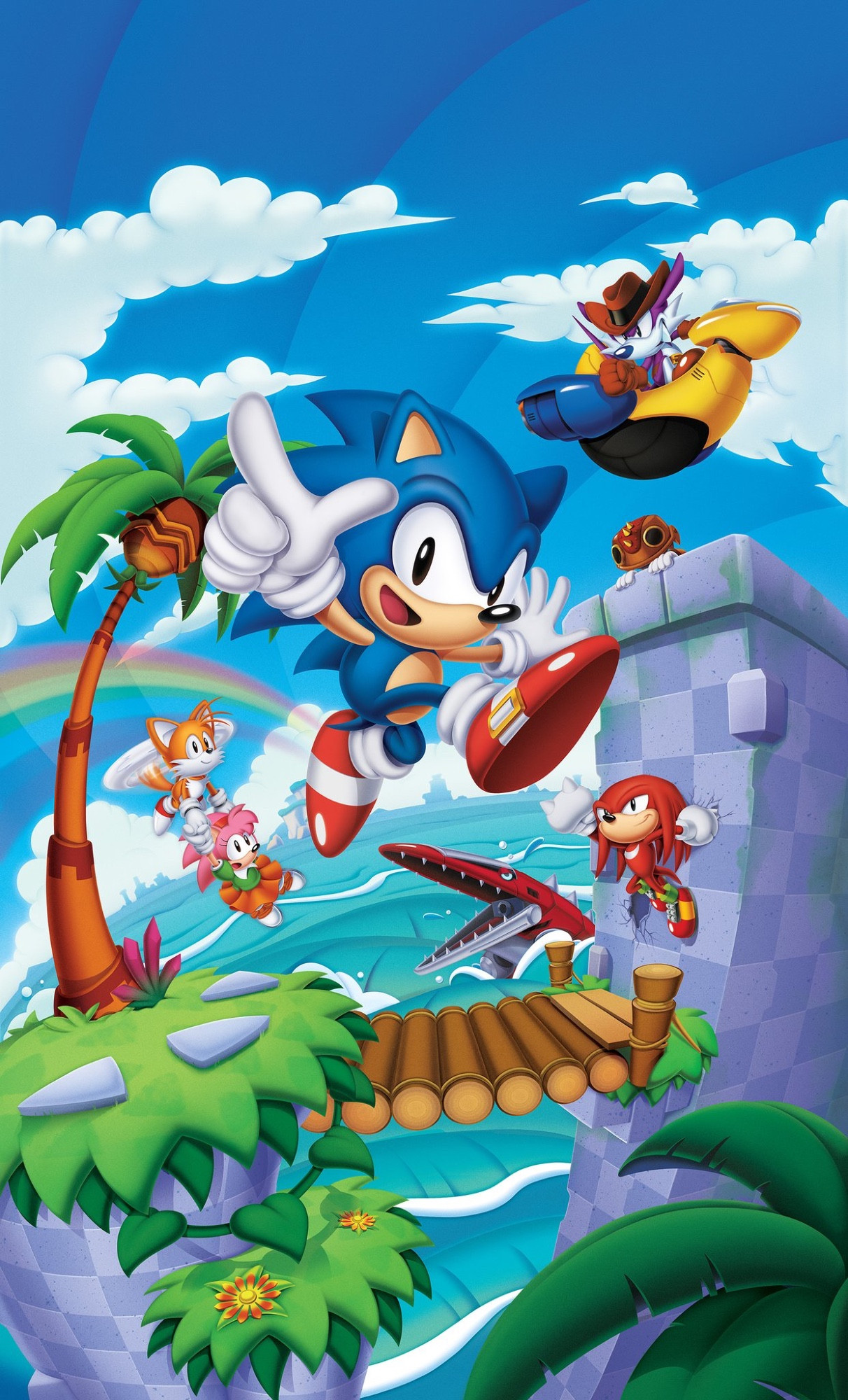 Reversible cover artwork for Sonic Superstars