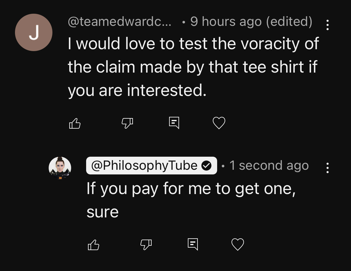 Commenter says he wants to fuck Abi’s pussy cause her shirt says “Tightpussy.” Abi replied “If you pay for me to get one, sure.”