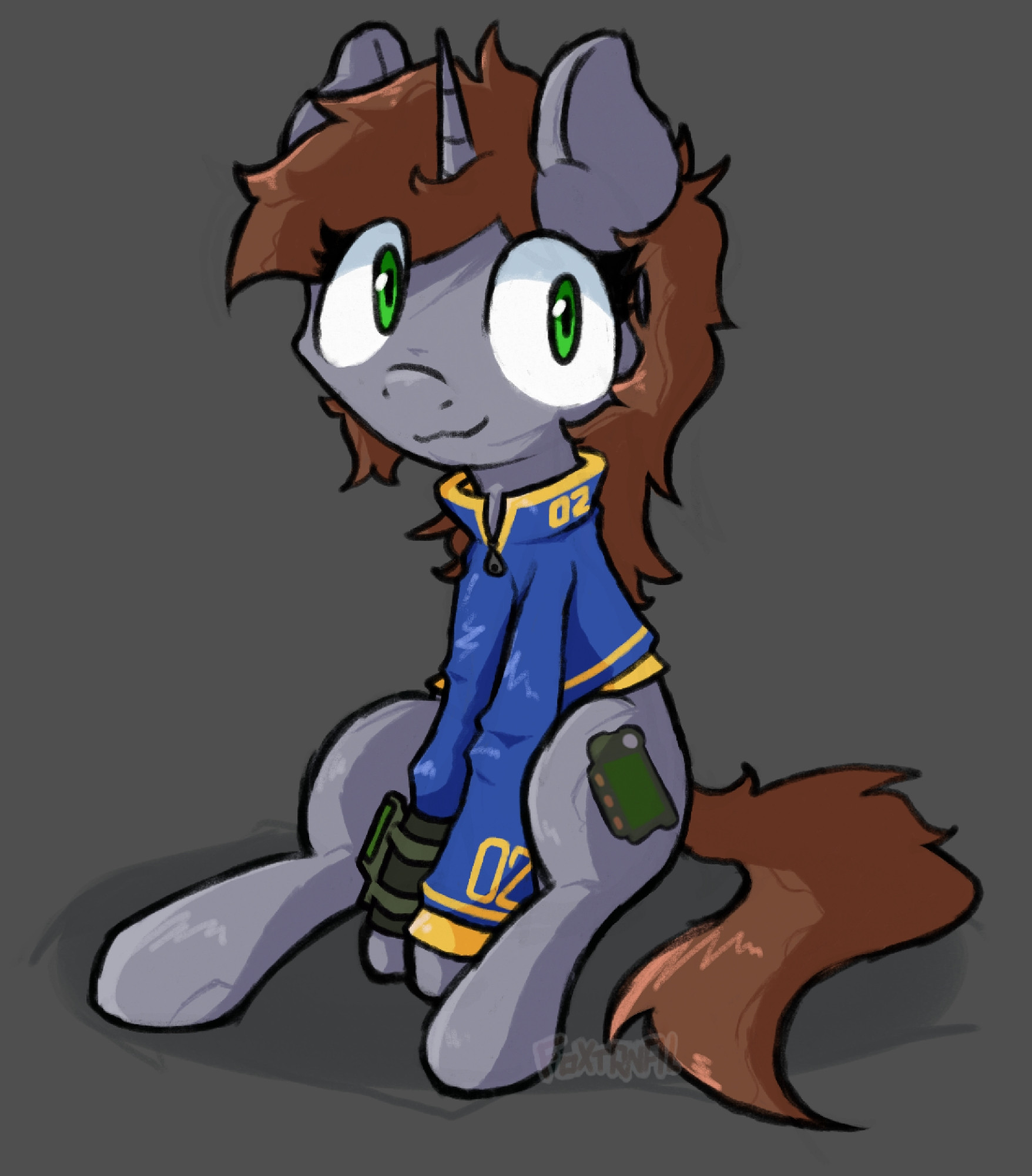 my art of littlepip from the mlp fanfiction "fallout equestria" 