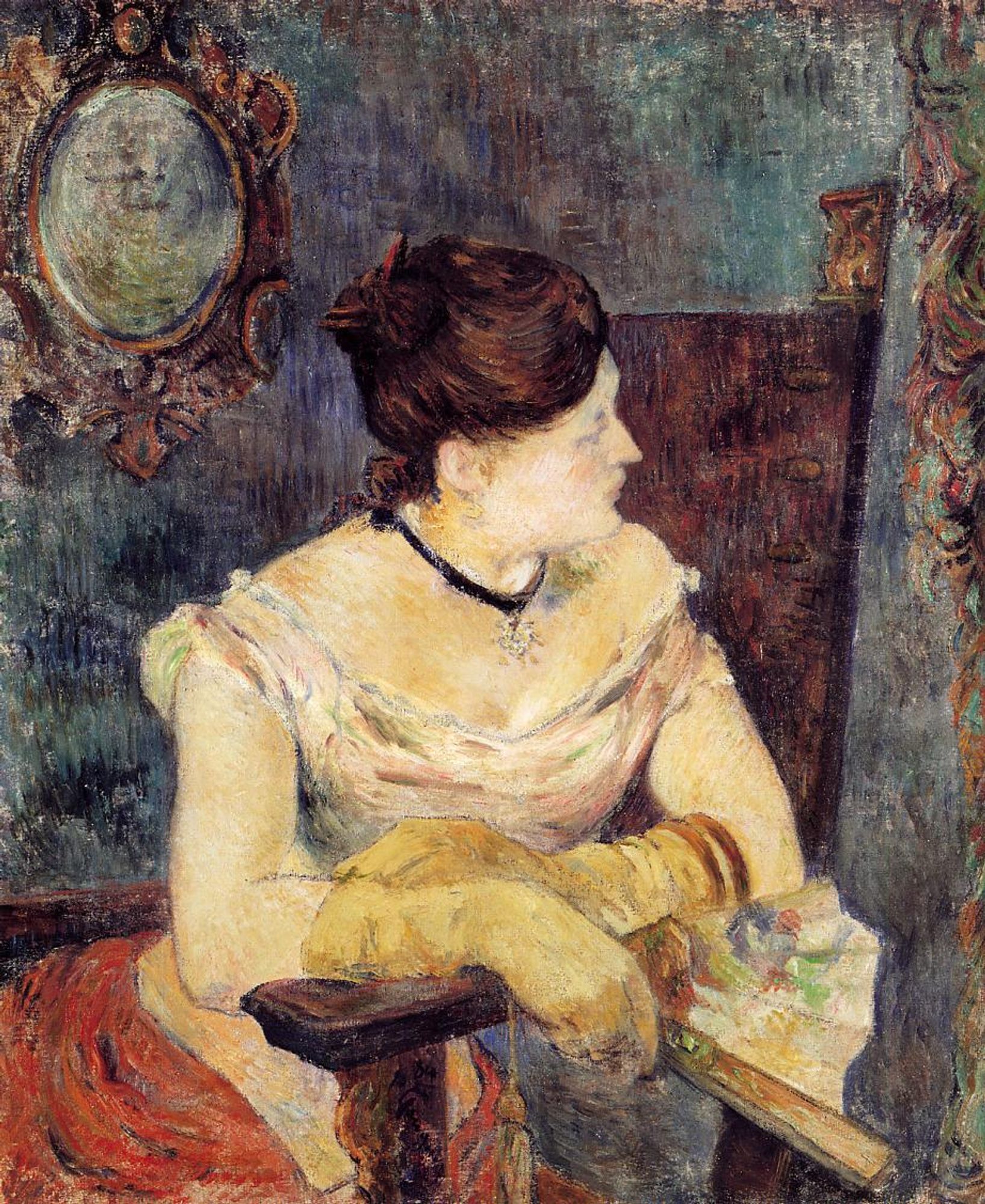 Mette Gauguin in an Evening Dress