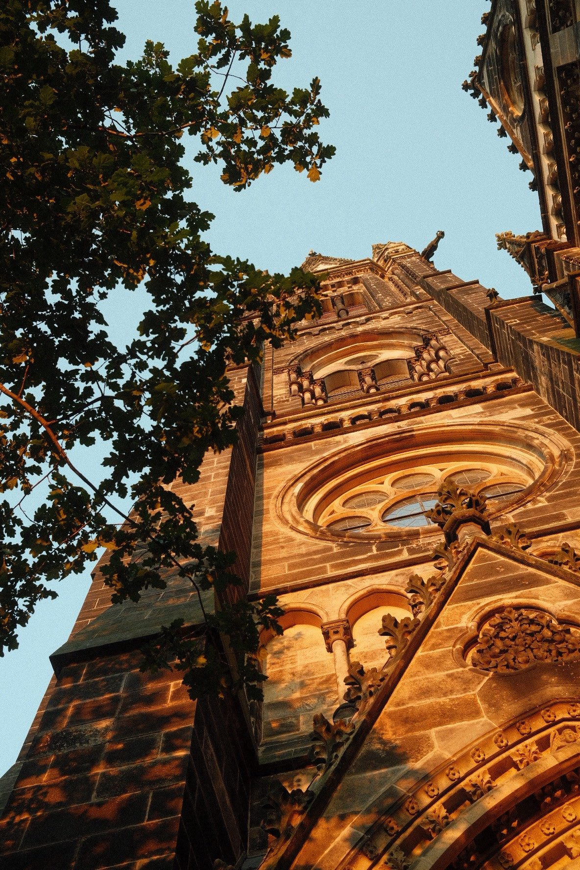 The belfry of Peterskirche, Leipzig