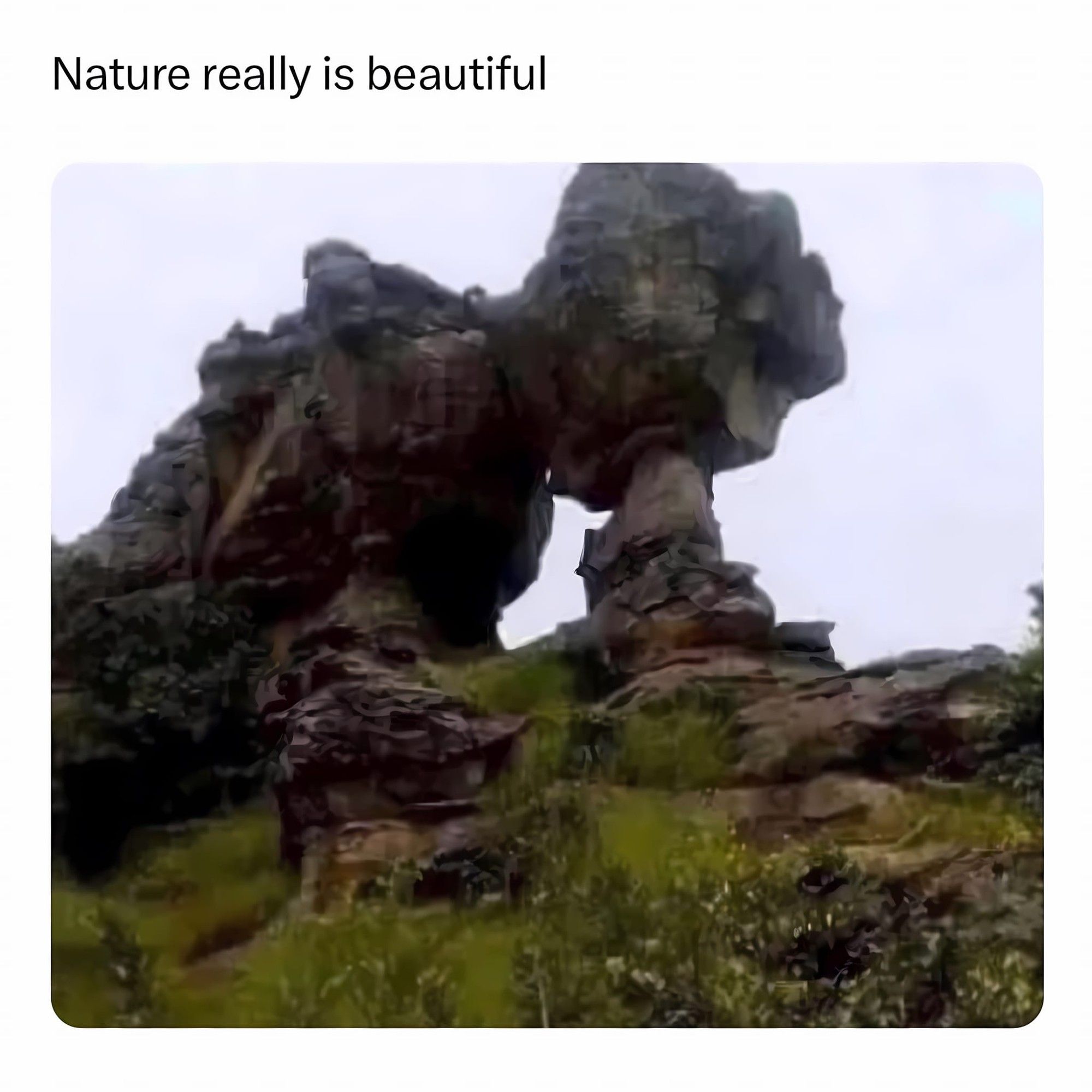 A beautiful rock formation and certainly NOTHING ELSE!