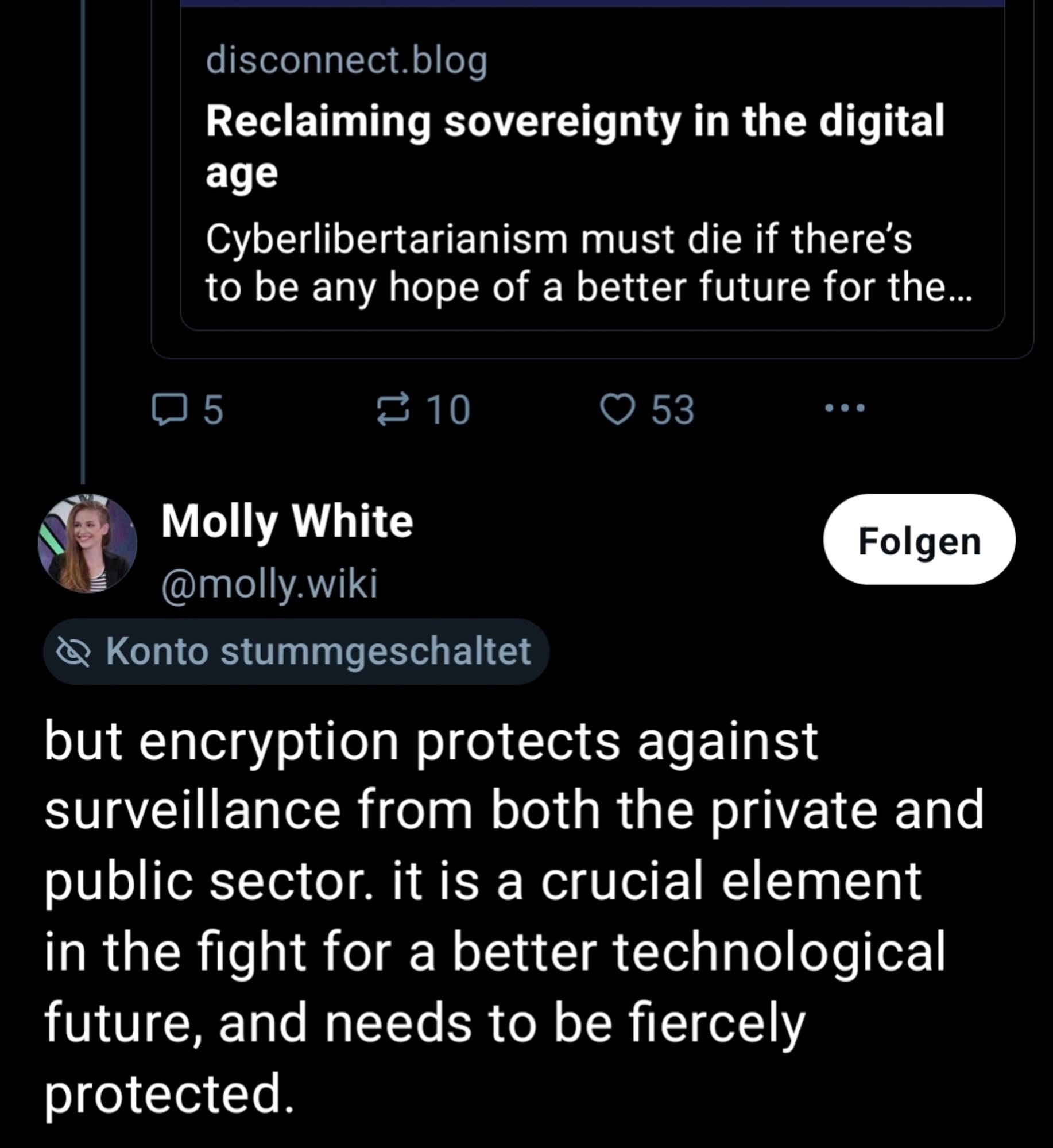 Molly white defending encryption