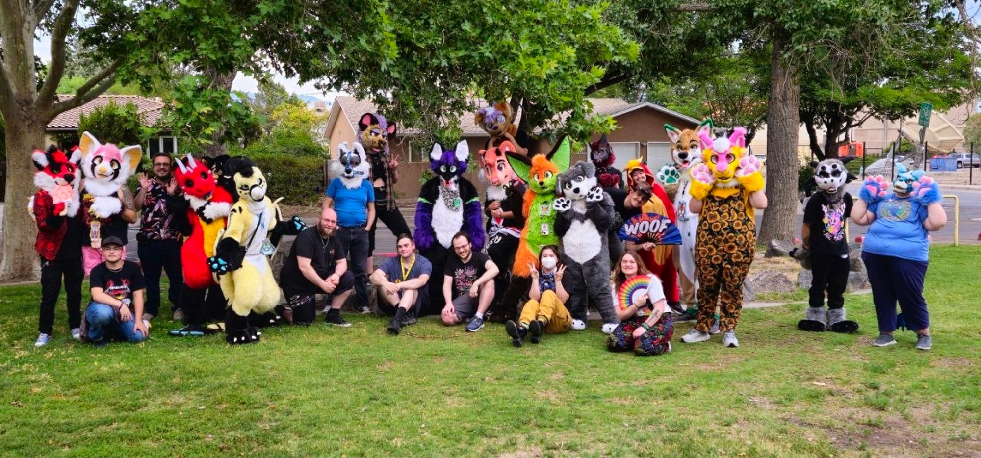 The Albuquerque pursuit group together for a group photo at a local park.