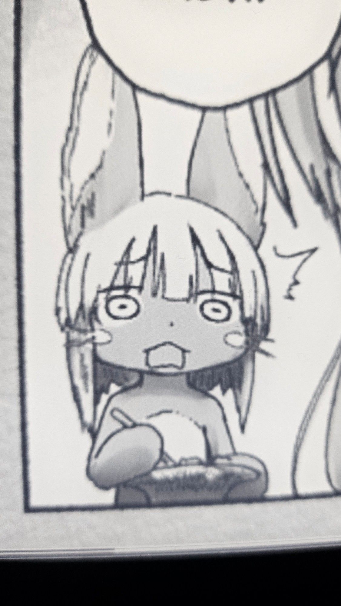 Nanachi looking a bit sad and surprised