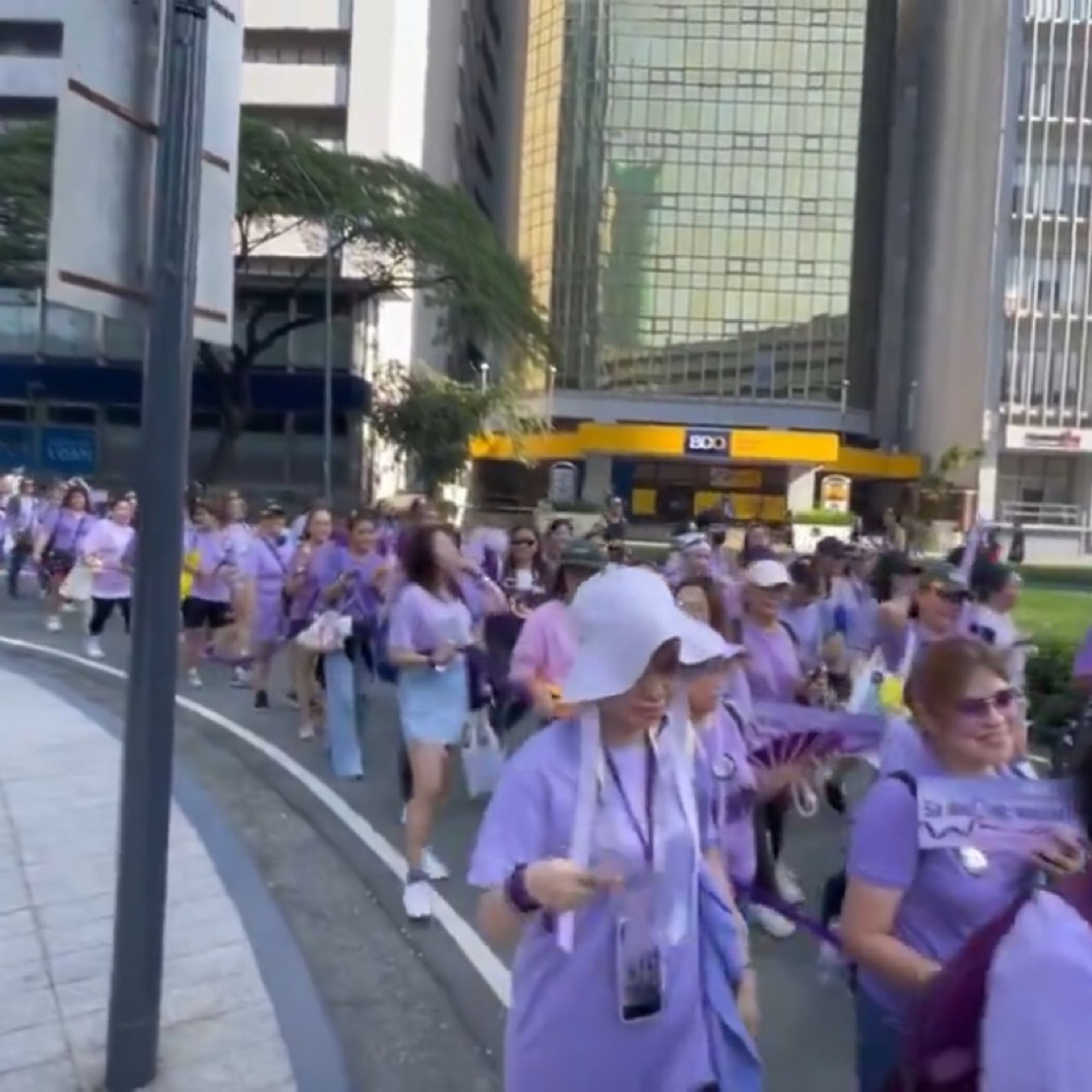 A group of ARMY wearing purple