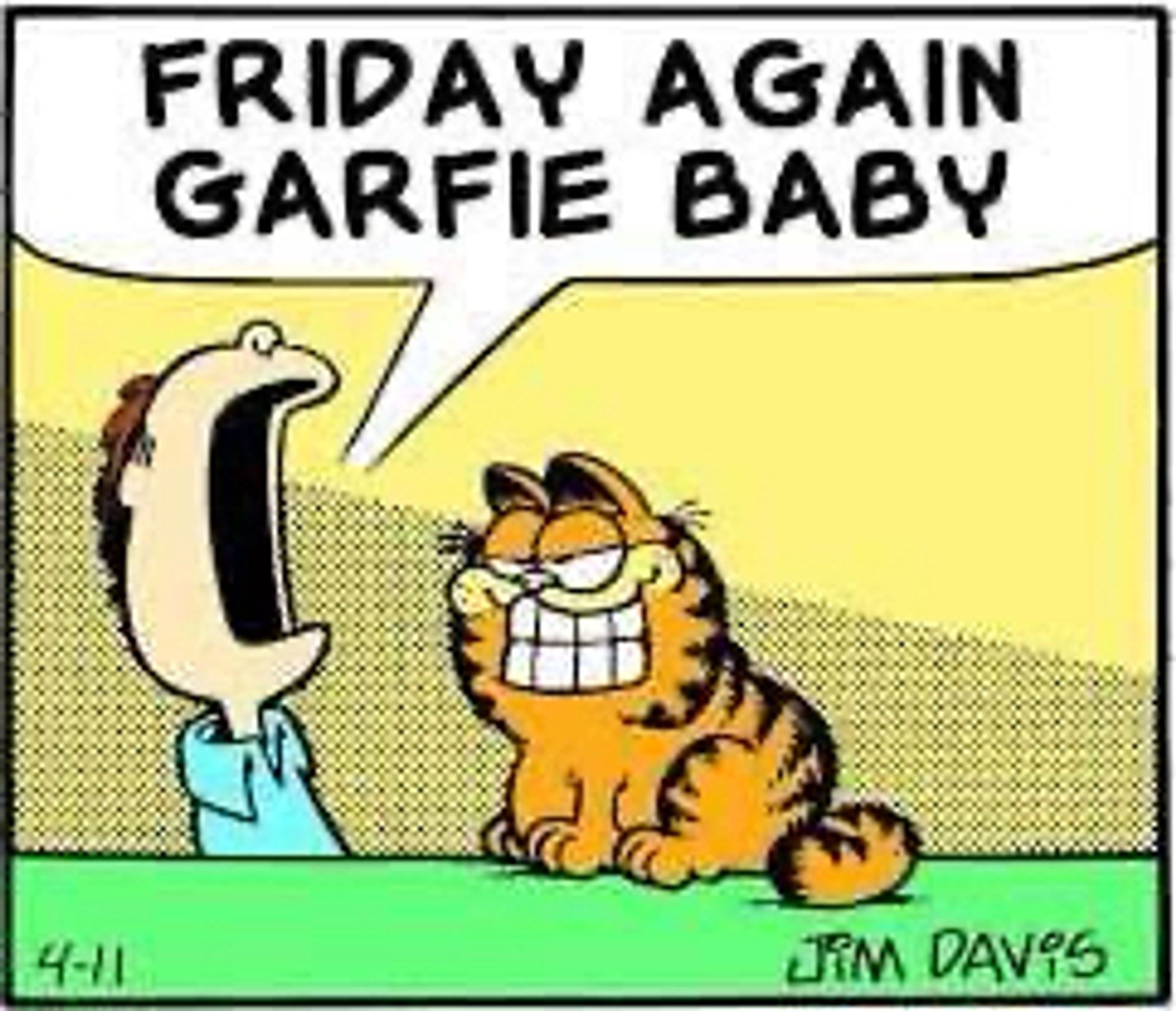 FRIDAY AGAIN GARFIE BABY by jim davis