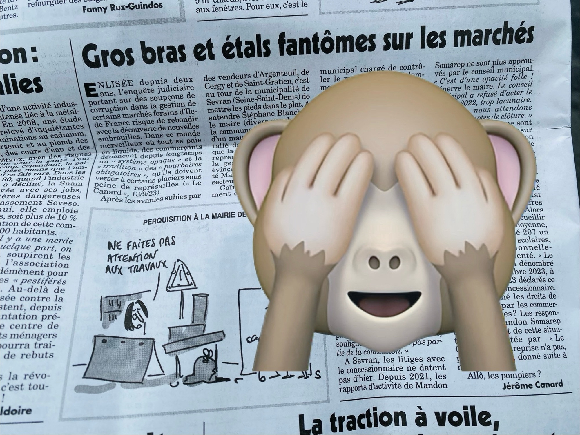 Enquête dans le canard : « Gros bras et étals fantômes sur les marchés »