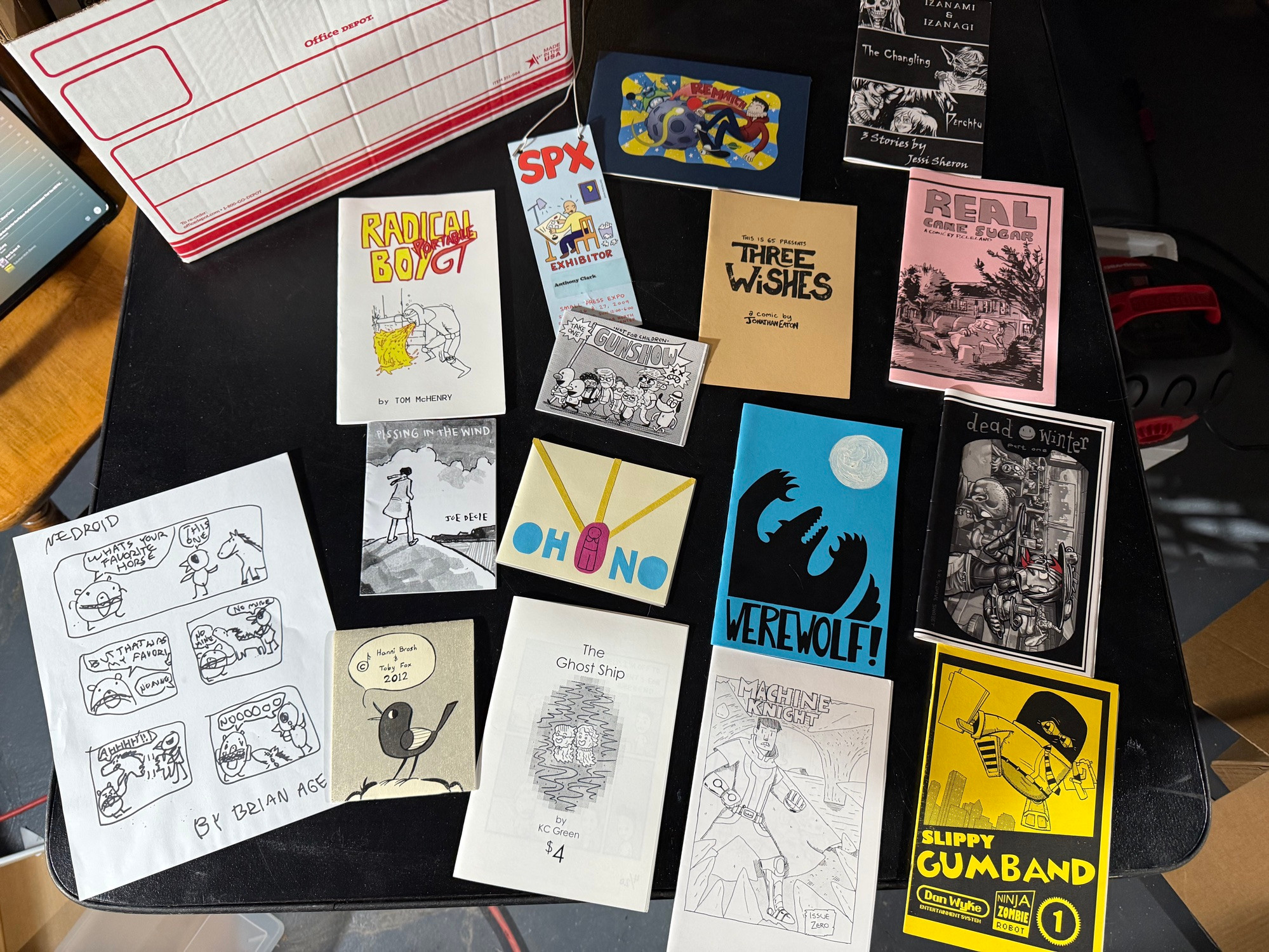 Covers of various minicomics by many friends and artists from past conventions. I’m sorry but I don’t have it in me to catalogue every individual title. 