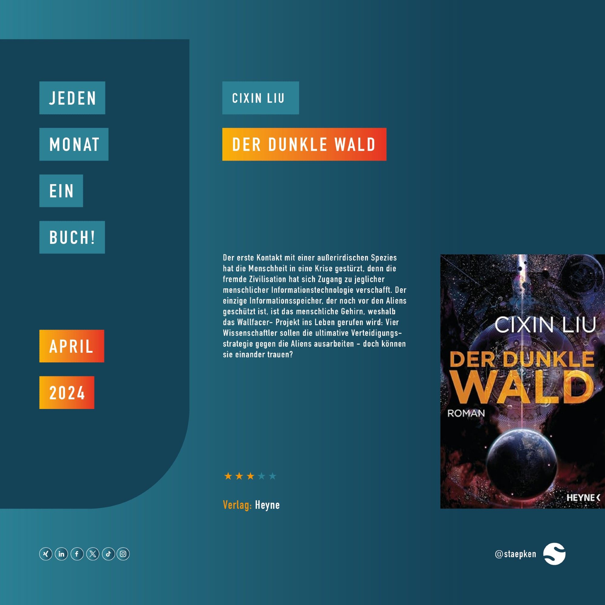 Cixin Liu, Der dunkle Wald, Buchcover