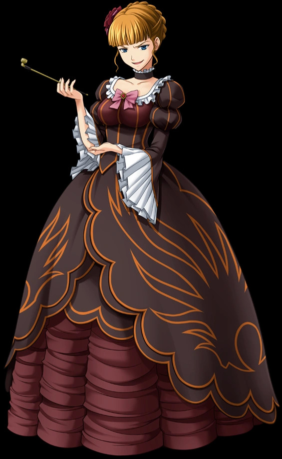 Beatrice from "Umineko," specifically her standard talk sprite from the PS3 release of the game.