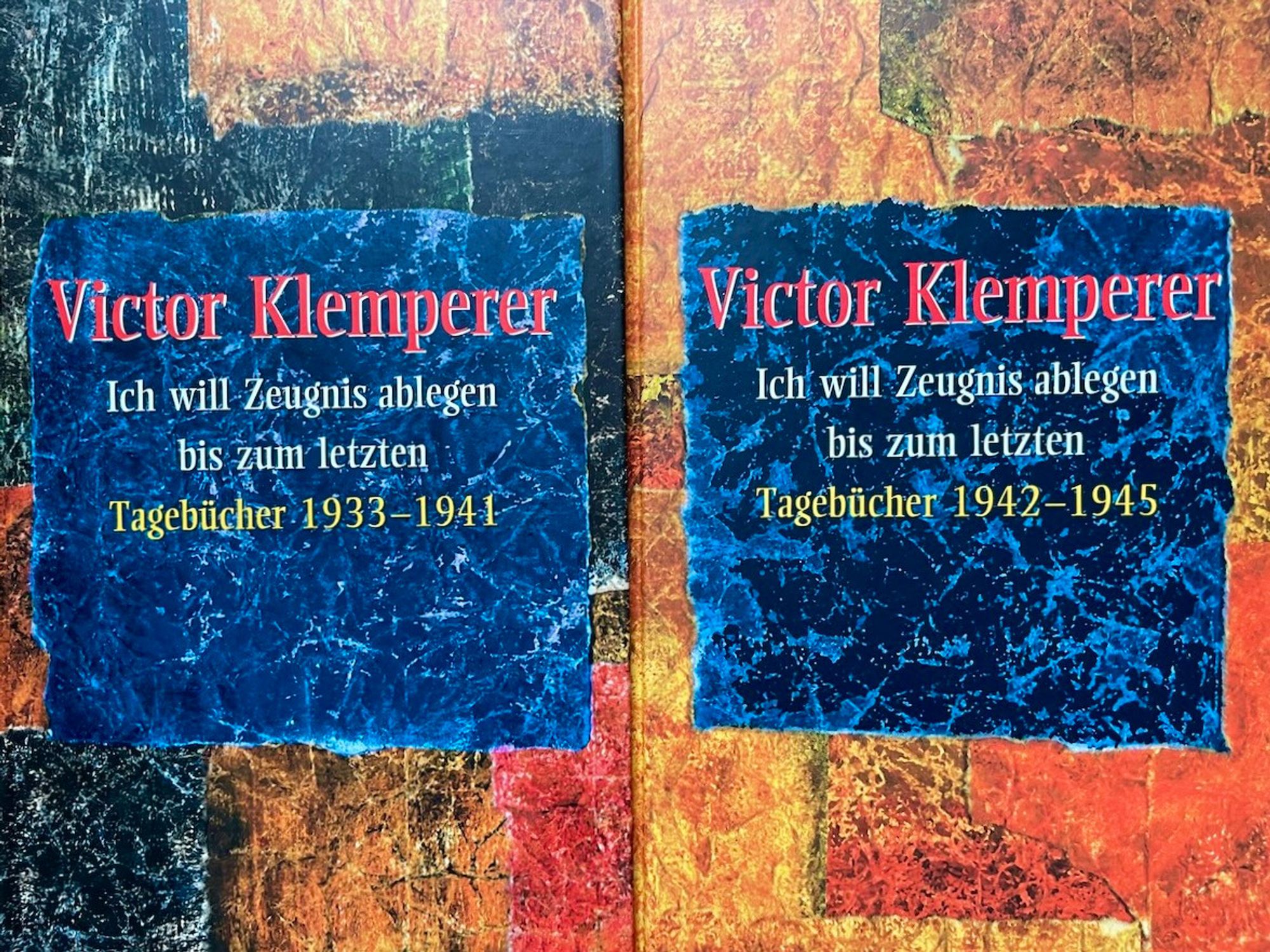 Cover der zweibändigen Ausgabe der Tagebücher 1933-1945 von Victor Klemperer: "Ich will Zeugnis ablegen bis zum letzten"