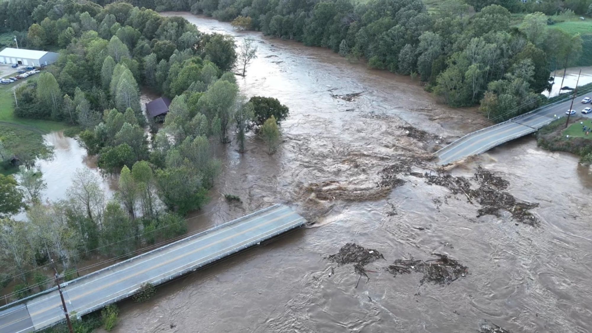 Collapsed Greene County bridge