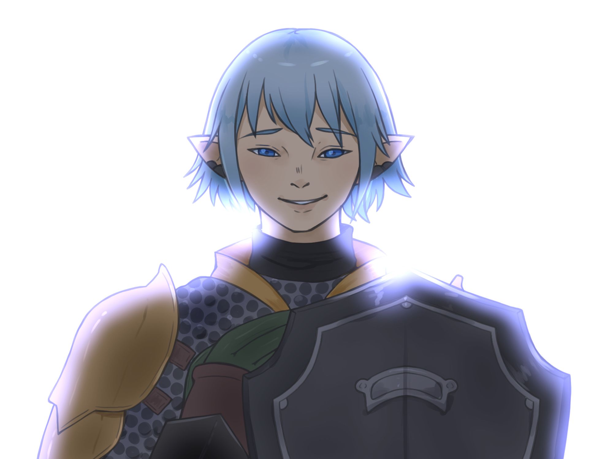 Haurchefant with his shield.