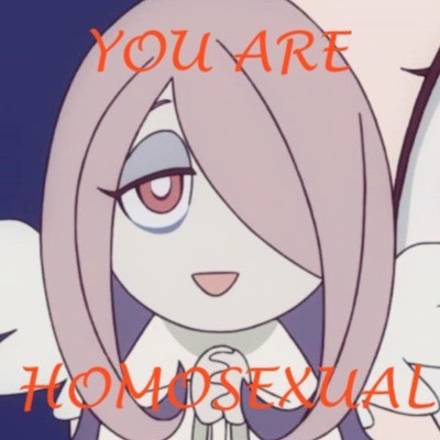 angel sucy captioned “you are homosexual” 