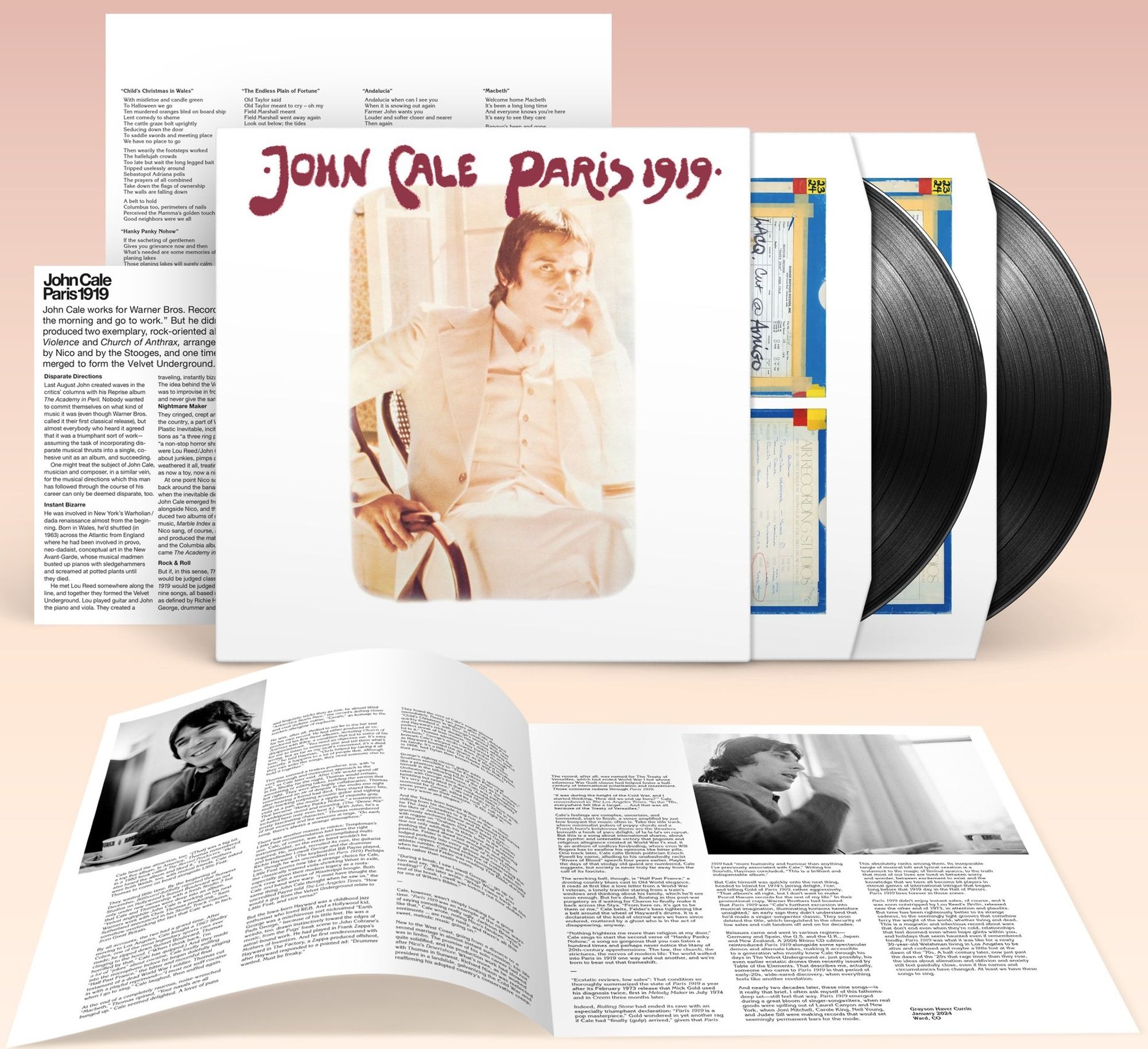 Double-LP expanded reissue of Paris 1919 by John Cale.