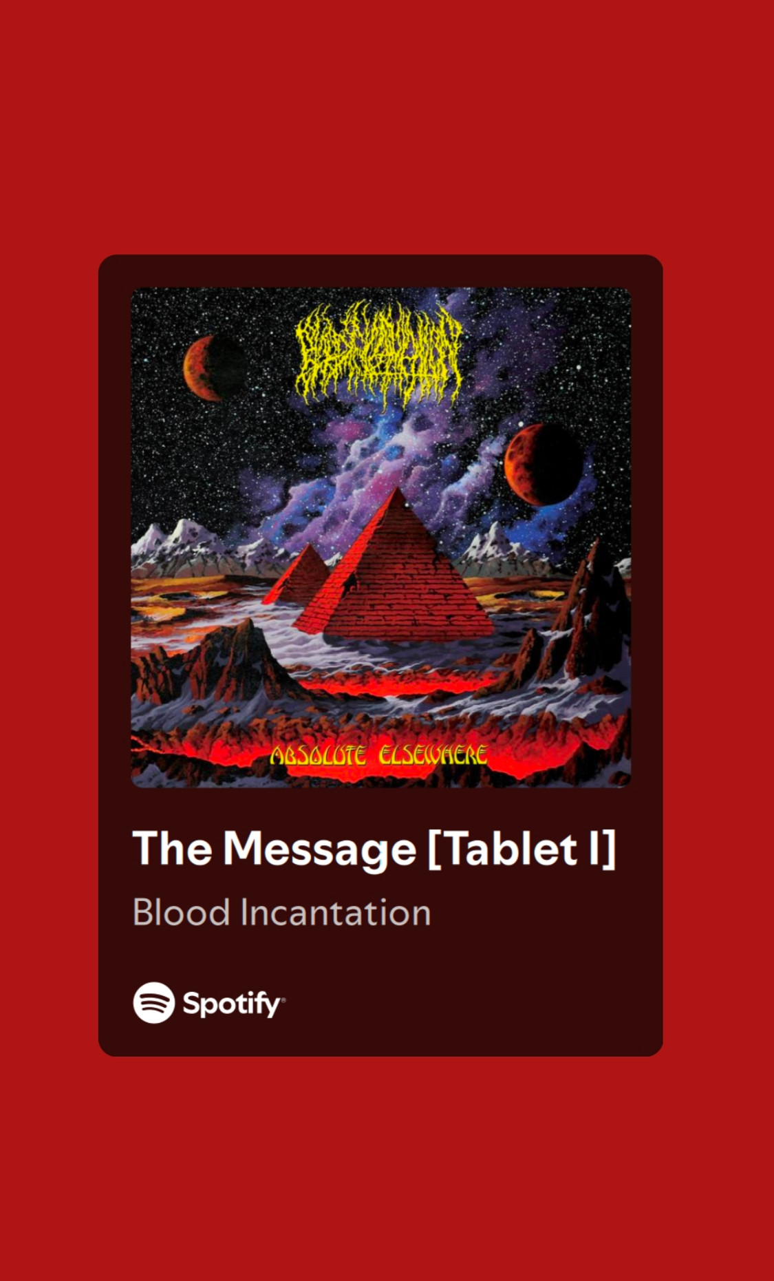 The message tablet 1 by Blood incantation