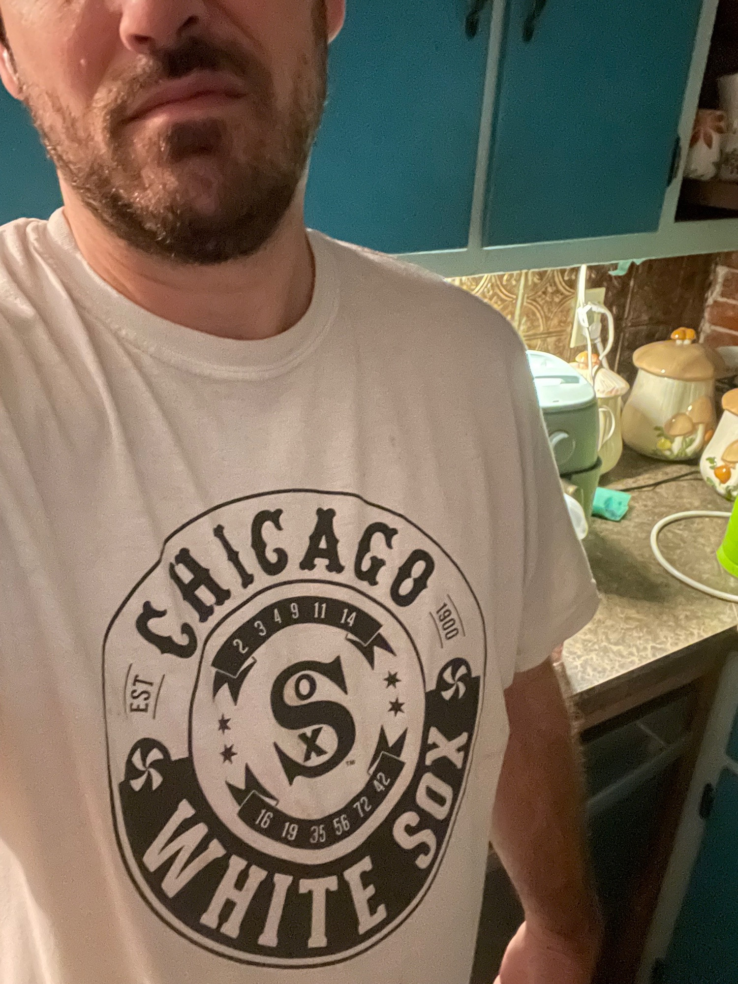 Me in my Chicago white Sox tee