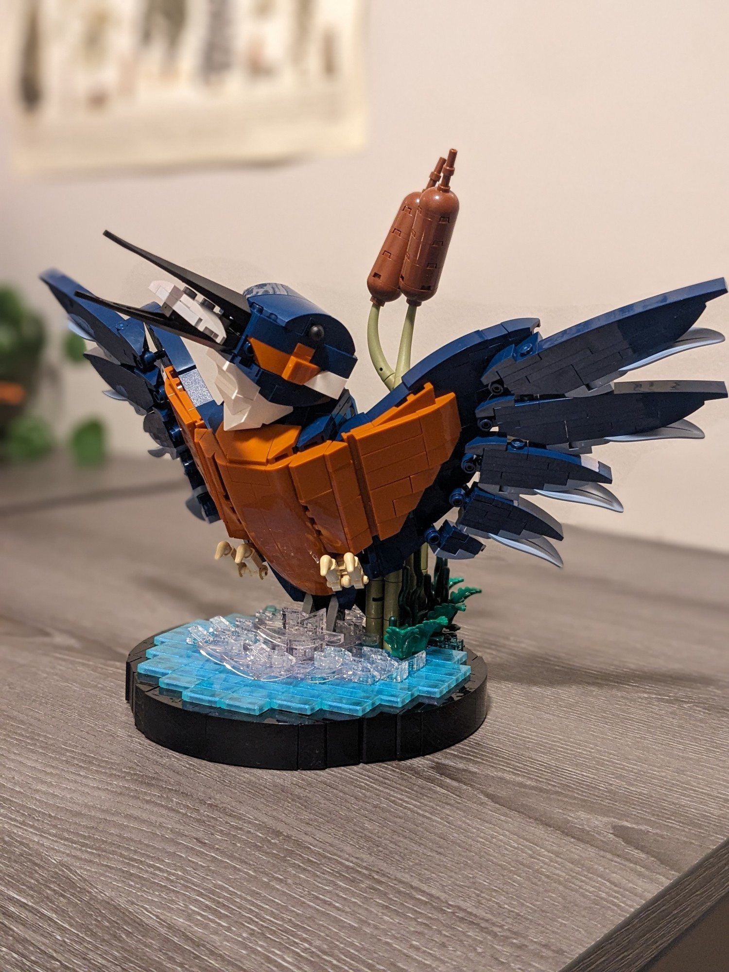 Photo of an epic Lego Kingfisher built with love