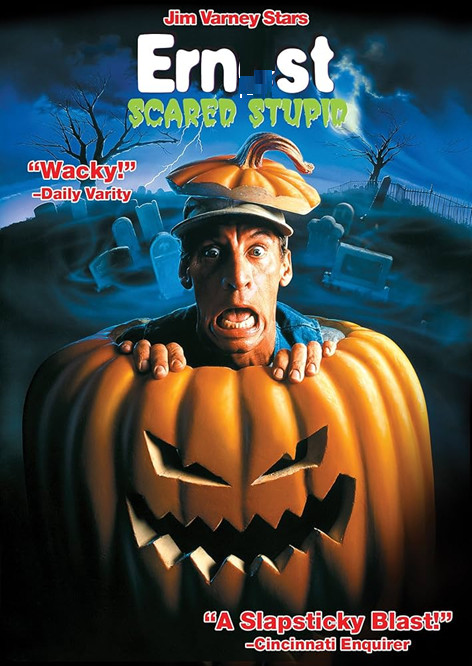 ernest scared stupid movie poster but i feebly removed the second e