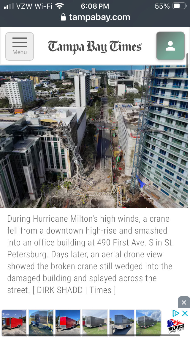 Photo of crane on building