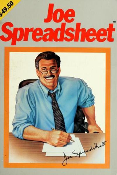 A hunky dude with huge forearms and a mustache doing some paperwork. His name is Joe Spreadsheet, and this is his software.