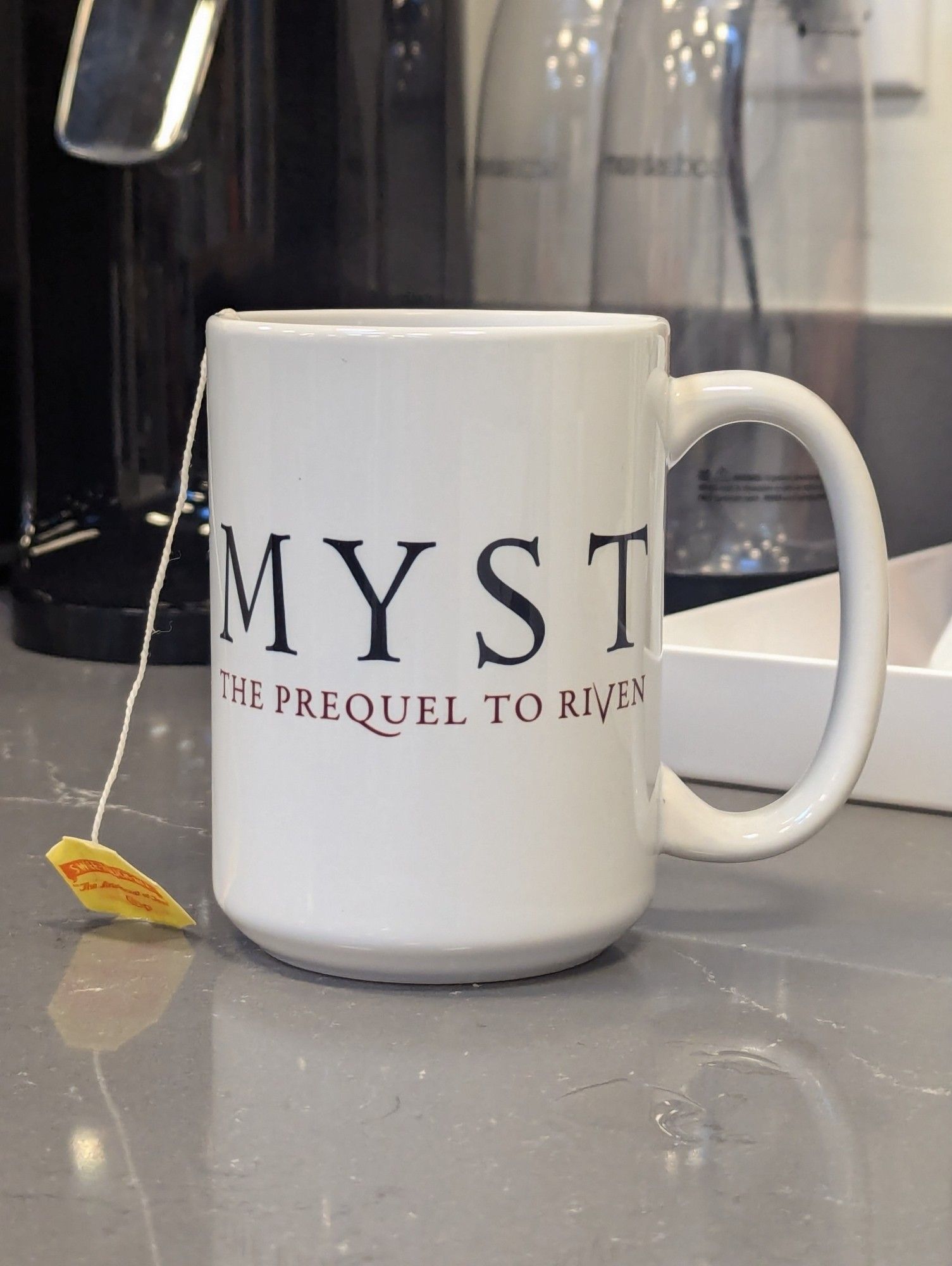 A mug for "Myst: The Prequel to Riven."