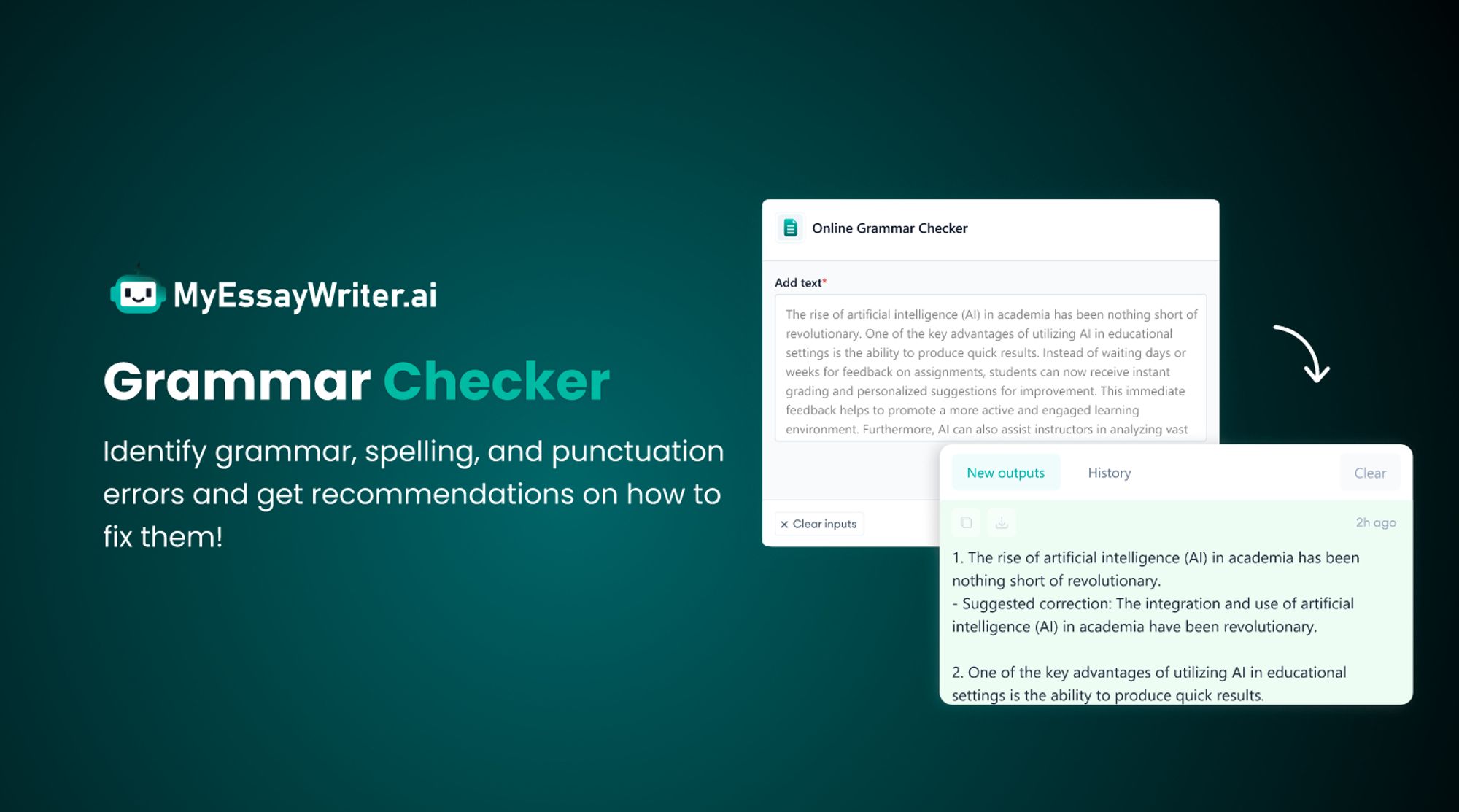 MyEssayWriter.ai - Grammar Checker