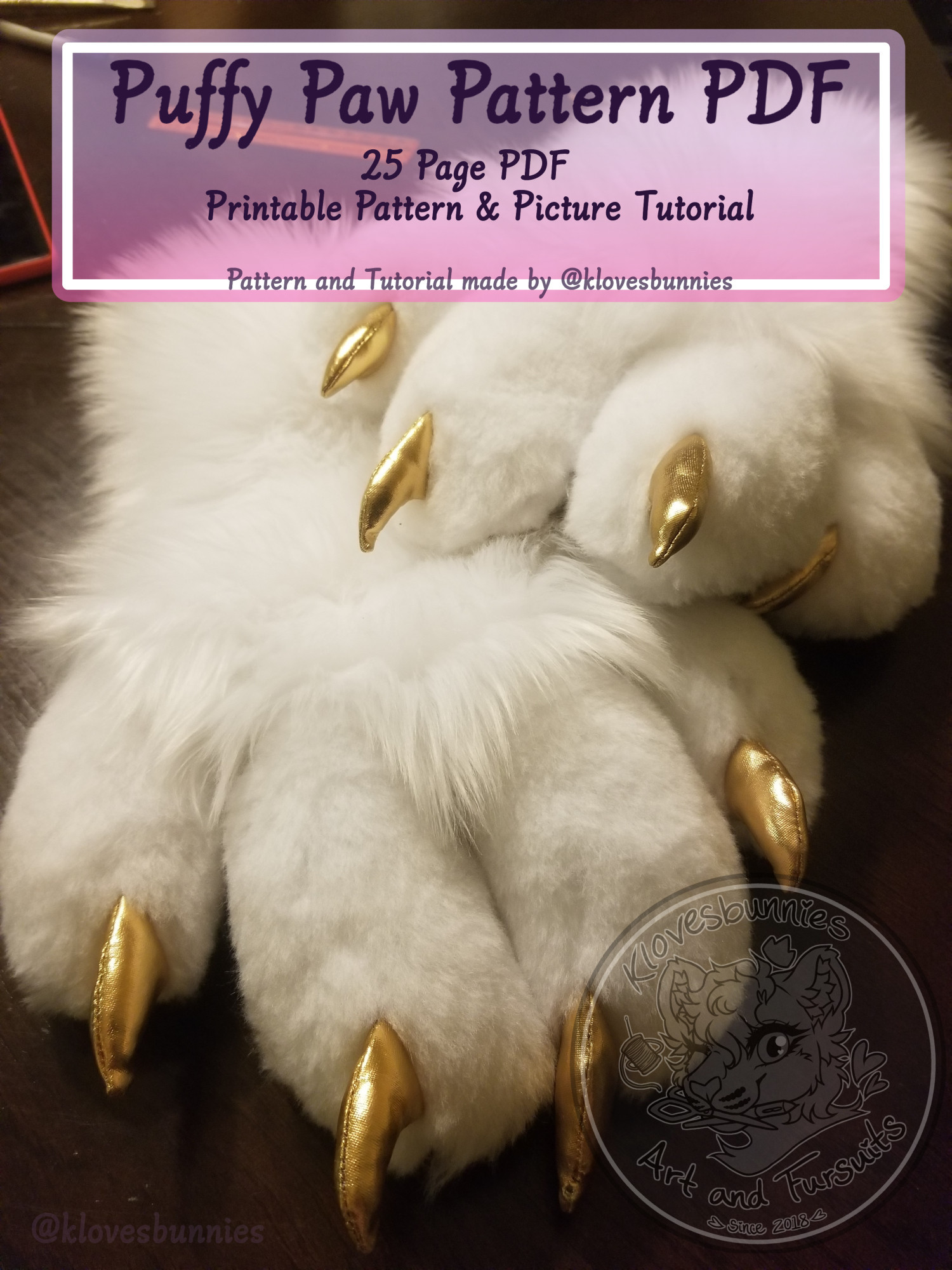 Puffy Paw Pattern 25 Page PDF Tutorial 

#furry #furryfandom #fursuitmaker #furryartist #furryart