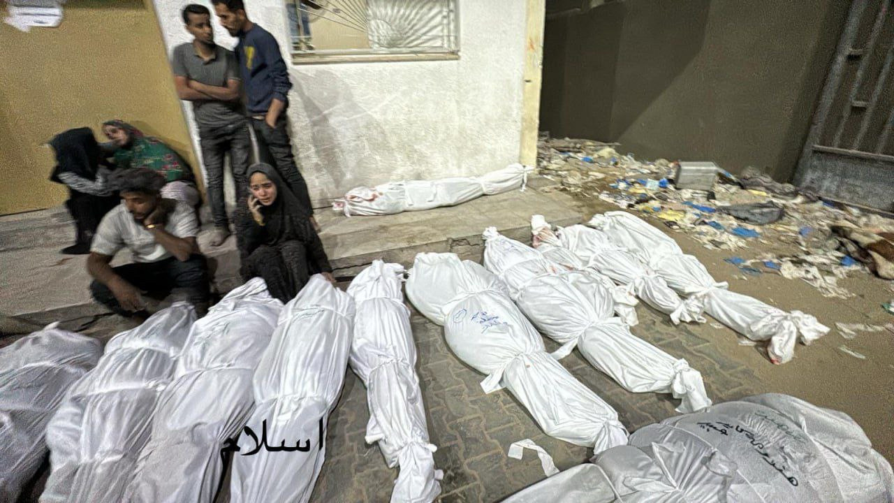 Bodies from today’s Beit Lahia massacre