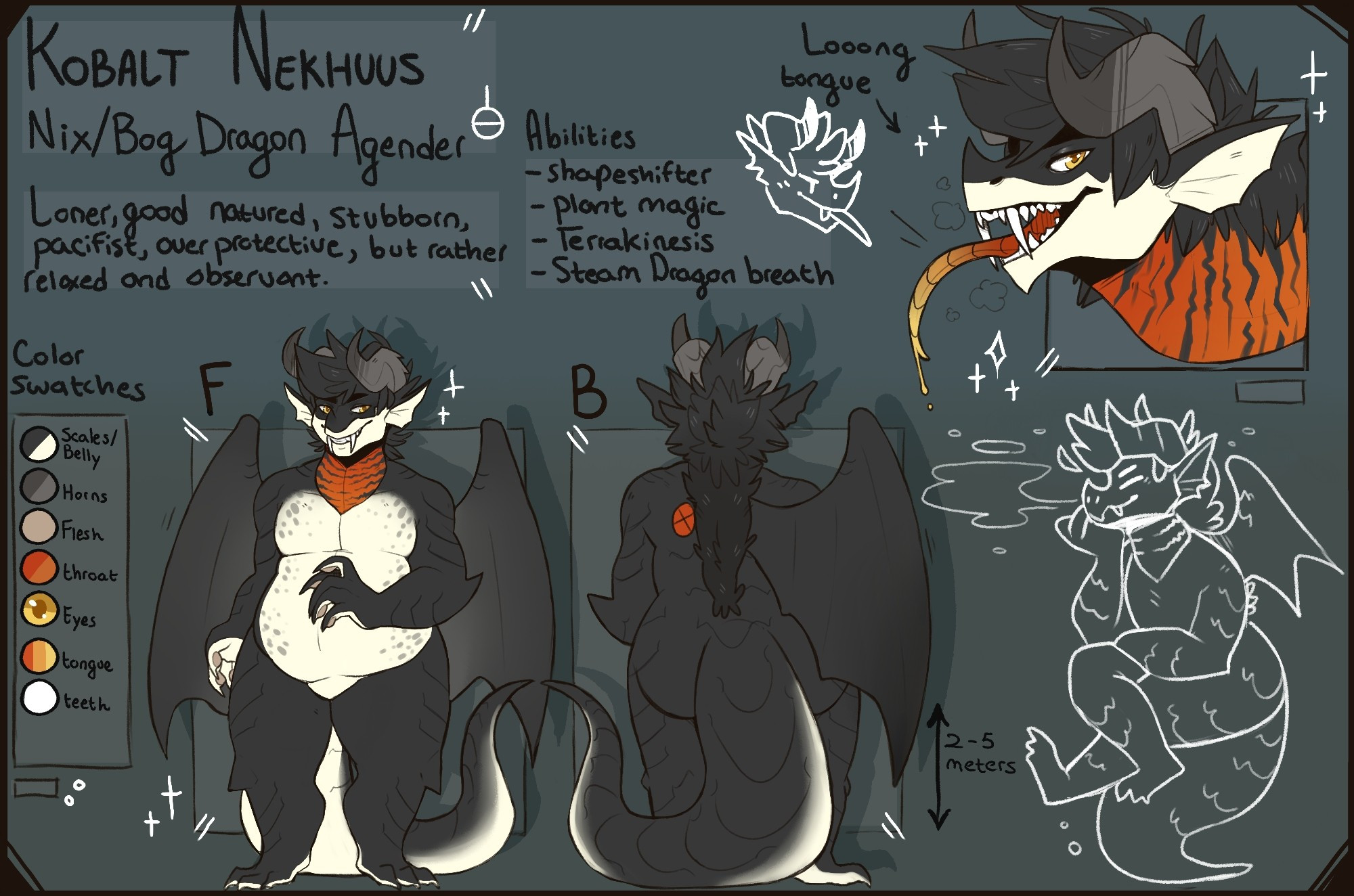 Bog Dragon ref sheet