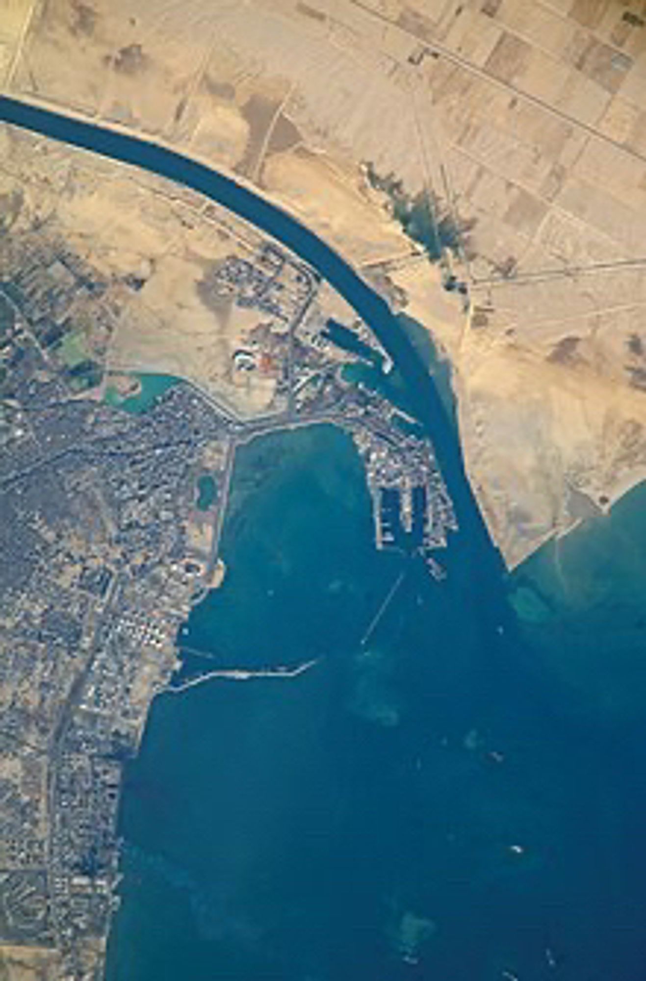 Image of the Suez Canal.