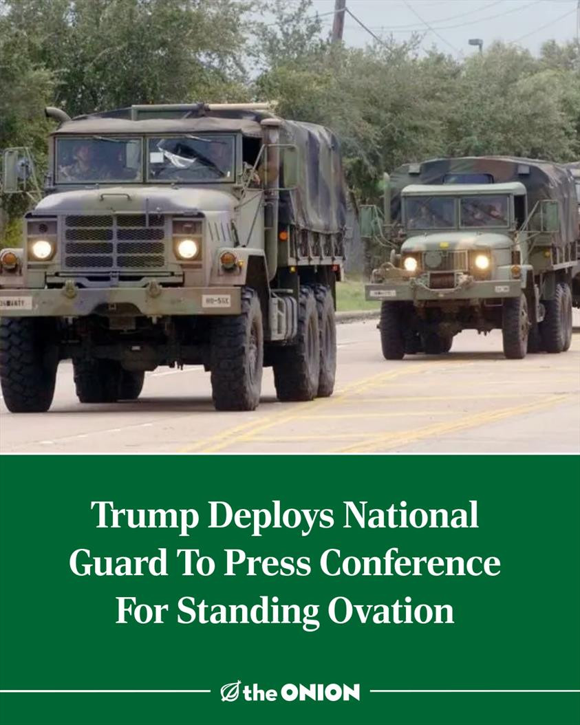 Trump Deploys National Guard To Press Conference For Standing Ovation 