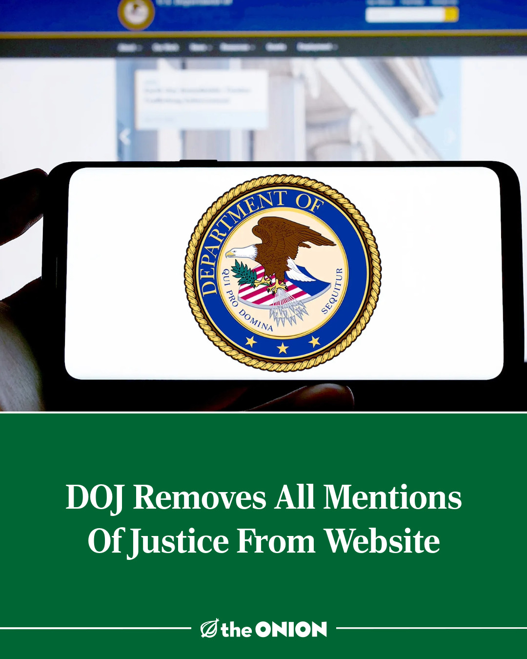 DOJ Removes All Mentions Of Justice From Website 