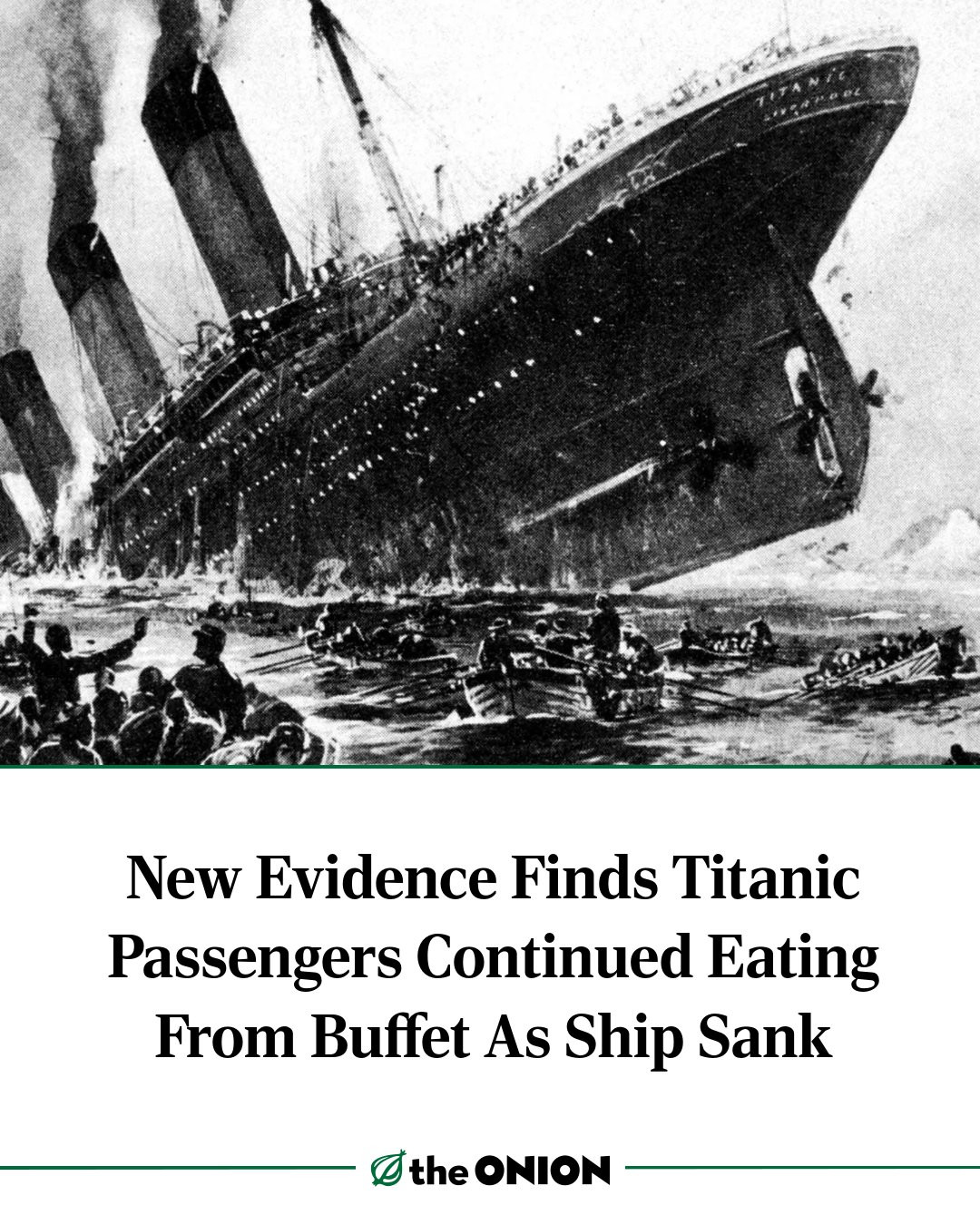 New Evidence Finds Titanic Passengers Continued Eating From Buffet As Ship Sank
