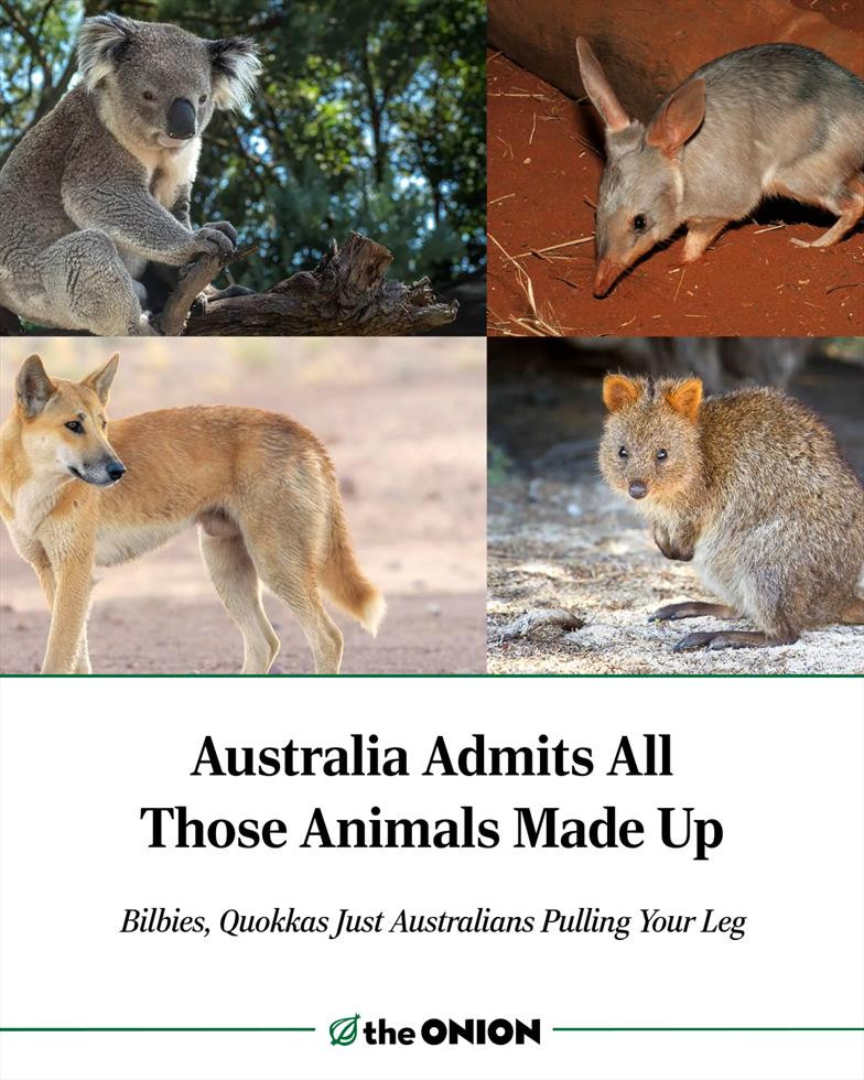 Australia Admits All Those Animals Made Up 