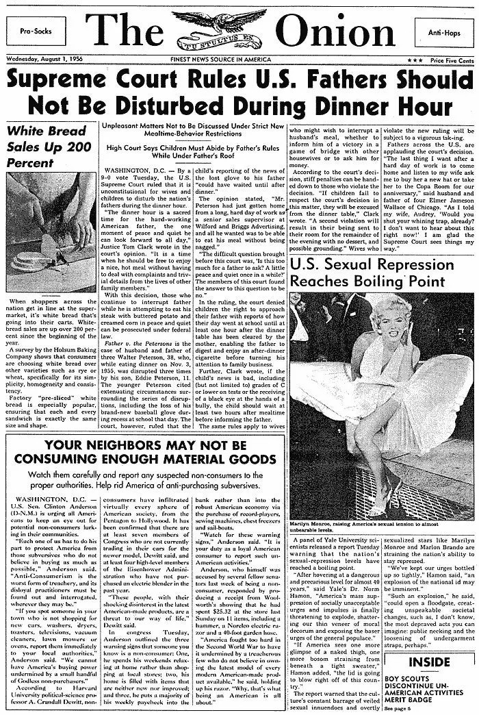 69 Years Ago Today: Supreme Court Rules U.S. Fathers Should Not Be Disturbed During Dinner Hour