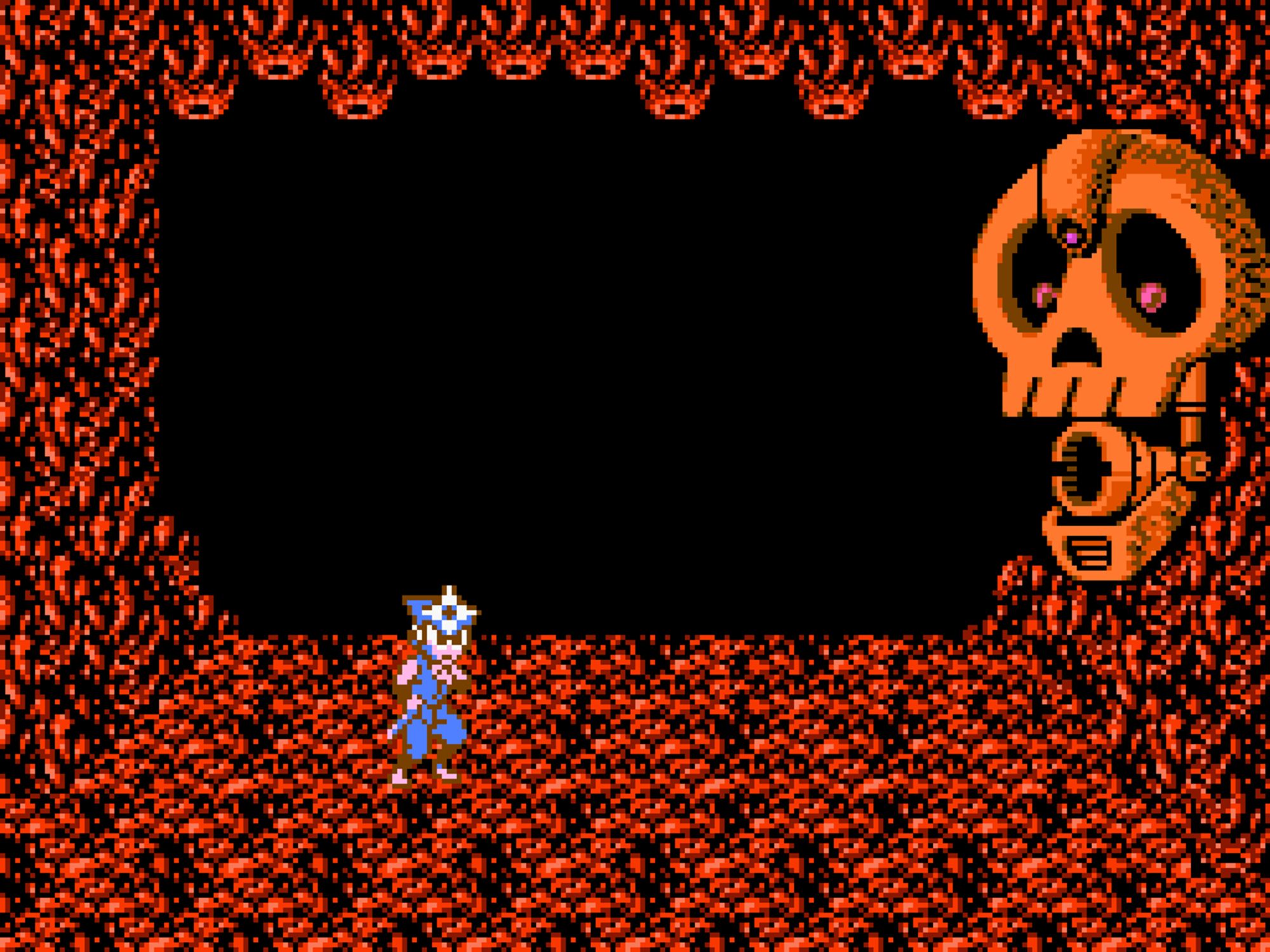 Wily's Wall Machine

Source: Demon Jaquio 
Ninja Gaiden II: The Dark Sword of Chaos (NES) by Tecmo

The skull from Wily Machine 5 replacing Jaquio's demon face, and Shadow Man's face super imposed over Ryu.

If there was ever a boss that encompassed "being a wall now", this was one of the first.

I assume.