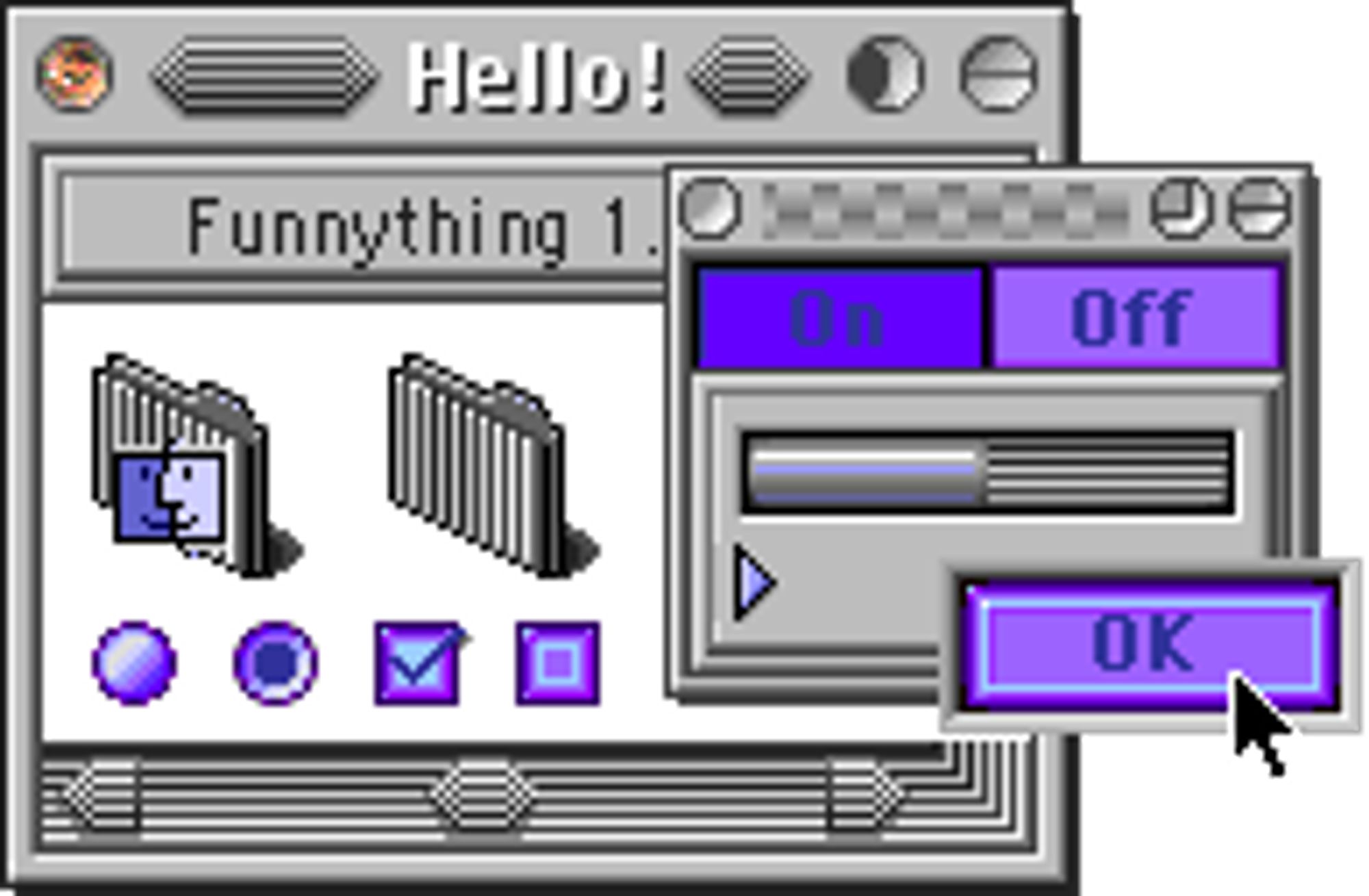 A preview of the Mac theme "Funnything" by "David Schwab"